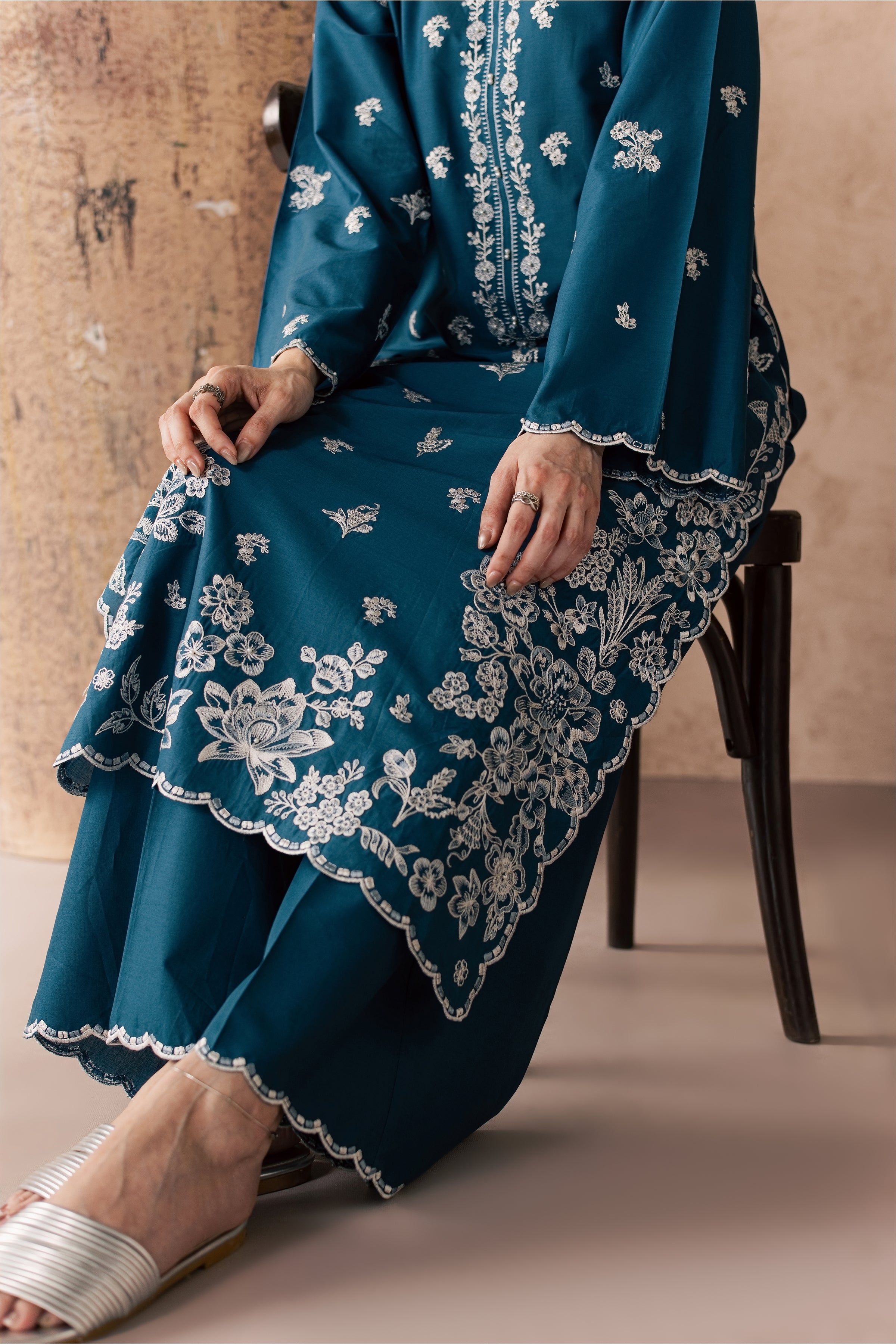 Lila 2Pc - Embroidered Lawn Dress EverydayEdit26 BATIK XS / Prussian Blue / Pima Lawn-S / Prussian Blue / Pima Lawn-M / Prussian Blue / Pima Lawn-L / Prussian Blue / Pima Lawn-XL / Prussian Blue / Pima Lawn