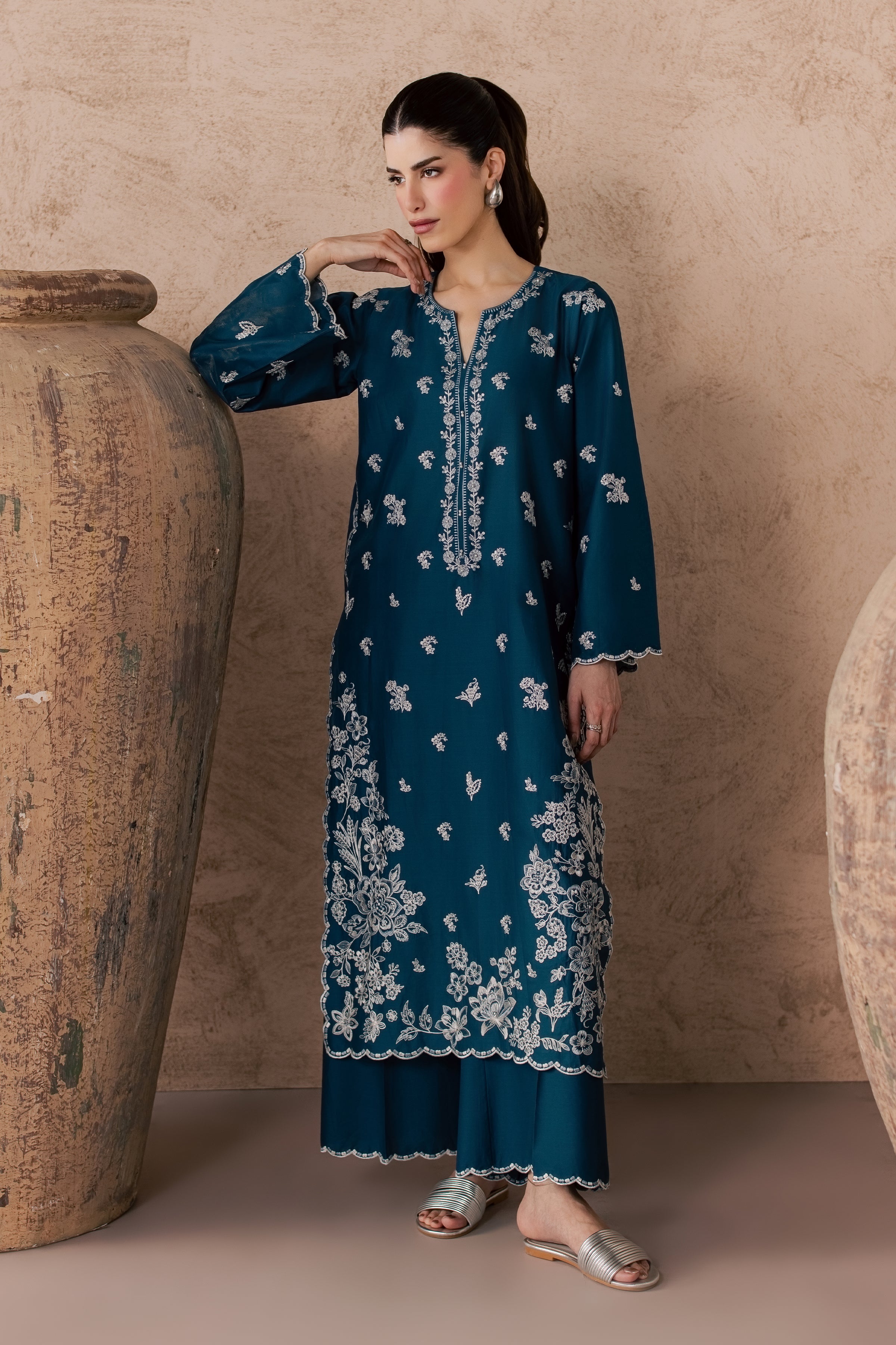 Lila 2Pc - Embroidered Lawn Dress EverydayEdit26 BATIK XS / Prussian Blue / Pima Lawn-S / Prussian Blue / Pima Lawn-M / Prussian Blue / Pima Lawn-L / Prussian Blue / Pima Lawn-XL / Prussian Blue / Pima Lawn