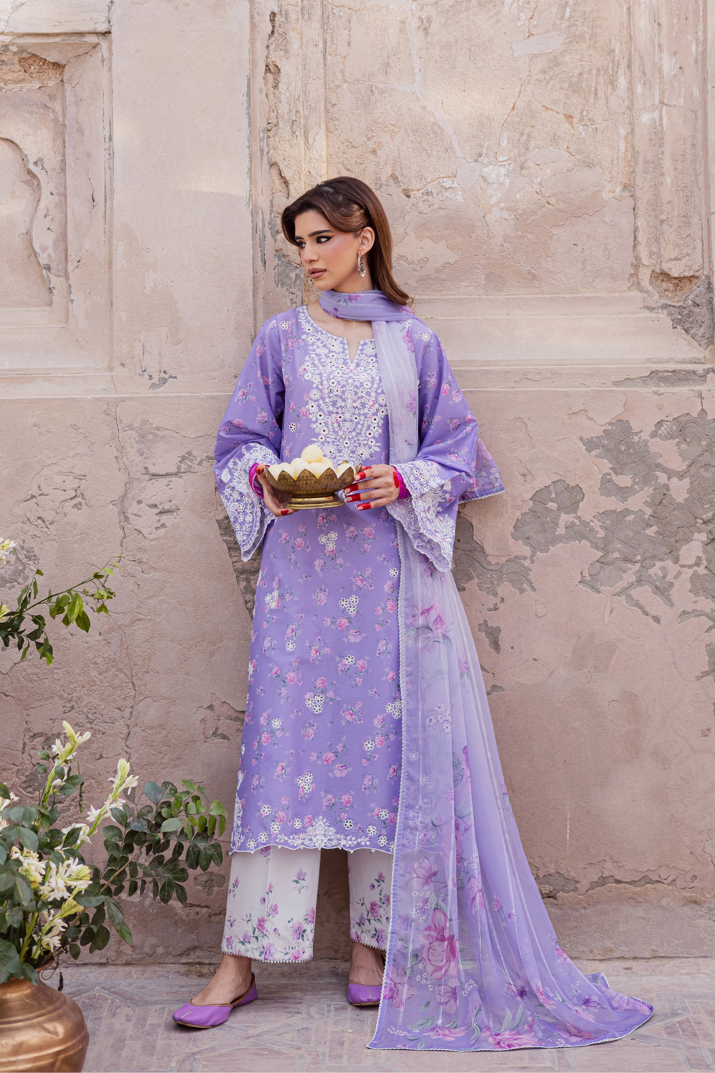 Lilac Luna 3Pc - Festive Eid Prints BATIKEID2026 BATIK XS / Lilac / Lawn-S / Lilac / Lawn-M / Lilac / Lawn-L / Lilac / Lawn-XL / Lilac / Lawn