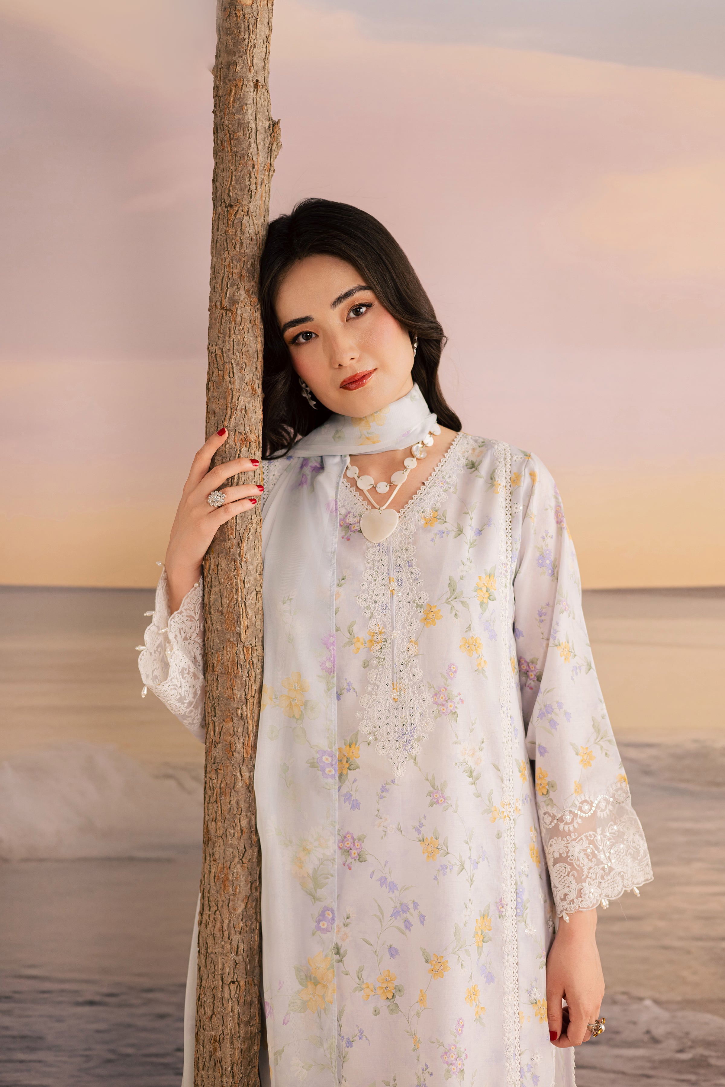 Lilac Vera 3Pc - Printed Lawn Dress BATIKSS26 BATIK XS / Lilac / Lawn-S / Lilac / Lawn-M / Lilac / Lawn-L / Lilac / Lawn-XL / Lilac / Lawn