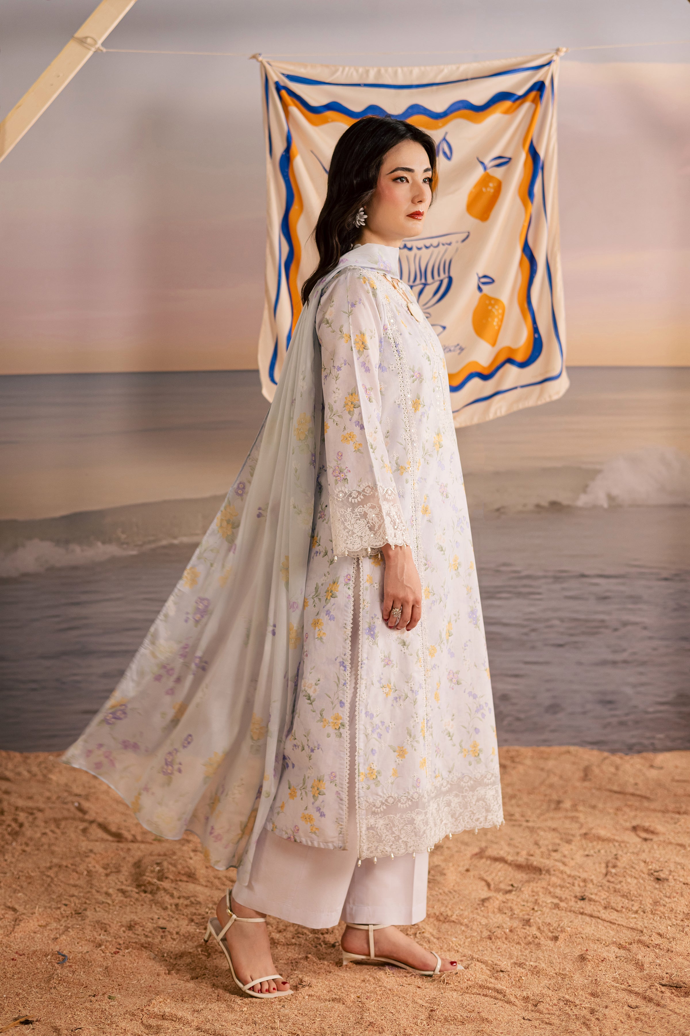 Lilac Vera 3Pc - Printed Lawn Dress BATIKSS26 BATIK XS / Lilac / Lawn-S / Lilac / Lawn-M / Lilac / Lawn-L / Lilac / Lawn-XL / Lilac / Lawn
