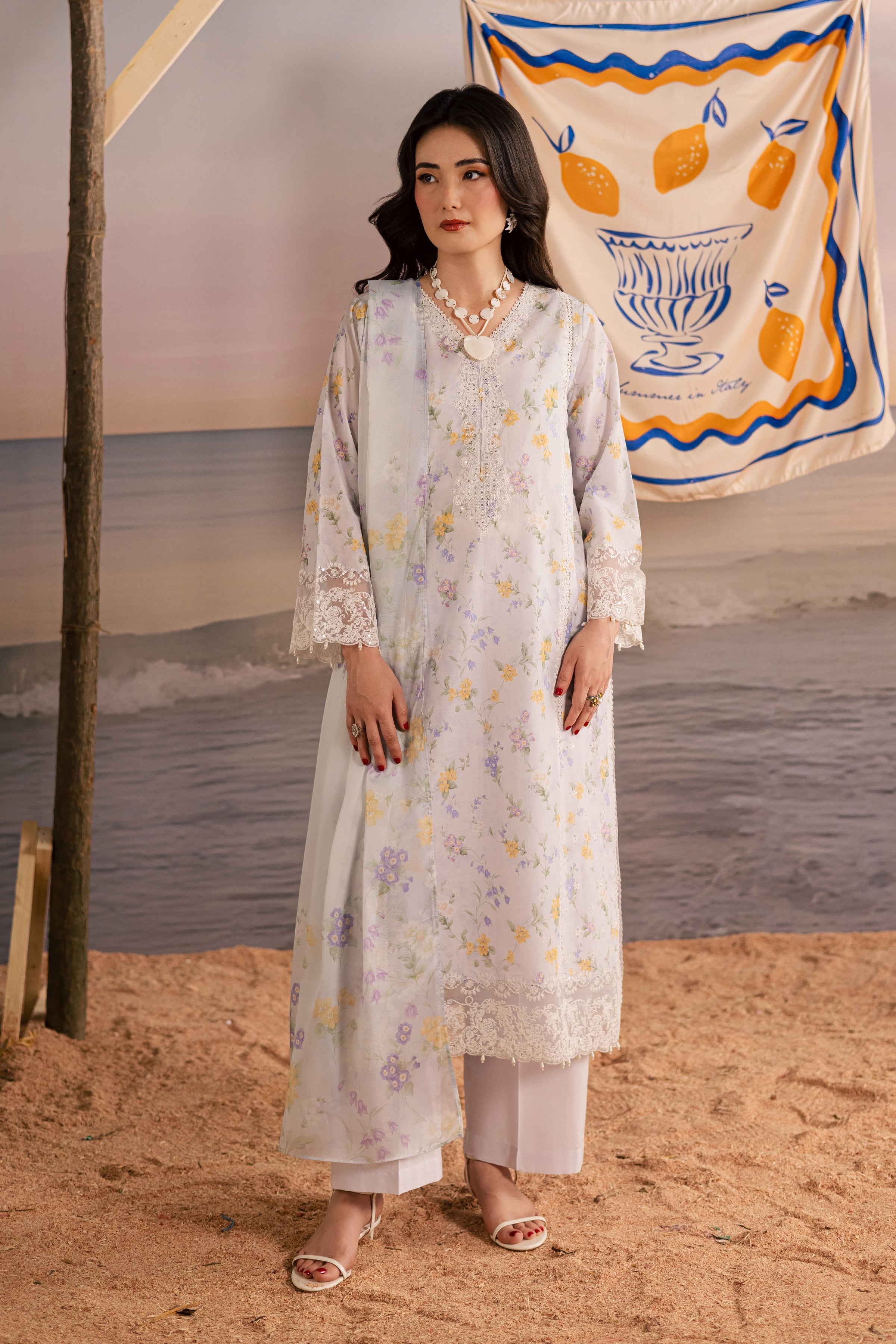 Lilac Vera 3Pc - Printed Lawn Dress BATIKSS26 BATIK XS / Lilac / Lawn-S / Lilac / Lawn-M / Lilac / Lawn-L / Lilac / Lawn-XL / Lilac / Lawn
