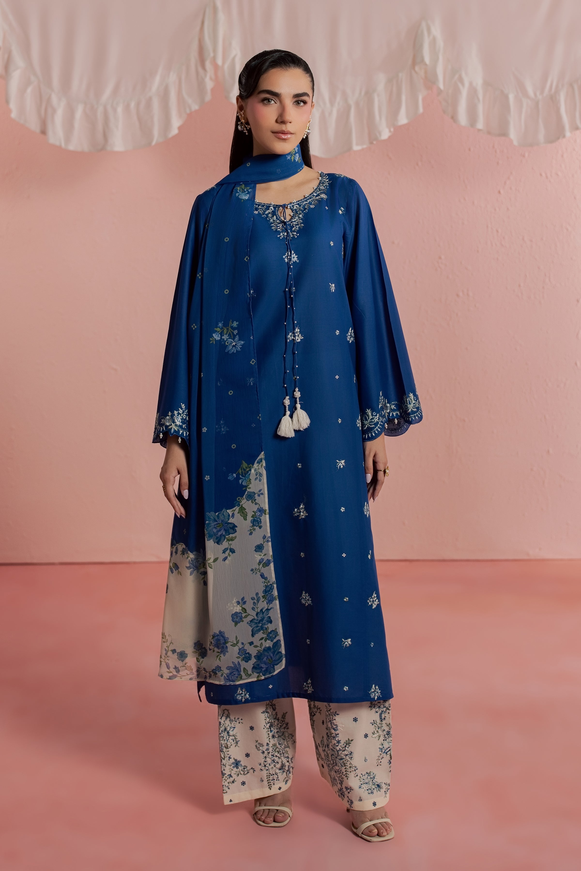 Limgos Denim 3Pc - Embroidered Lawn Dress BATIKSS26 BATIK XS / Limoges / Pima Lawn-S / Limoges / Pima Lawn-M / Limoges / Pima Lawn-L / Limoges / Pima Lawn-XL / Limoges / Pima Lawn