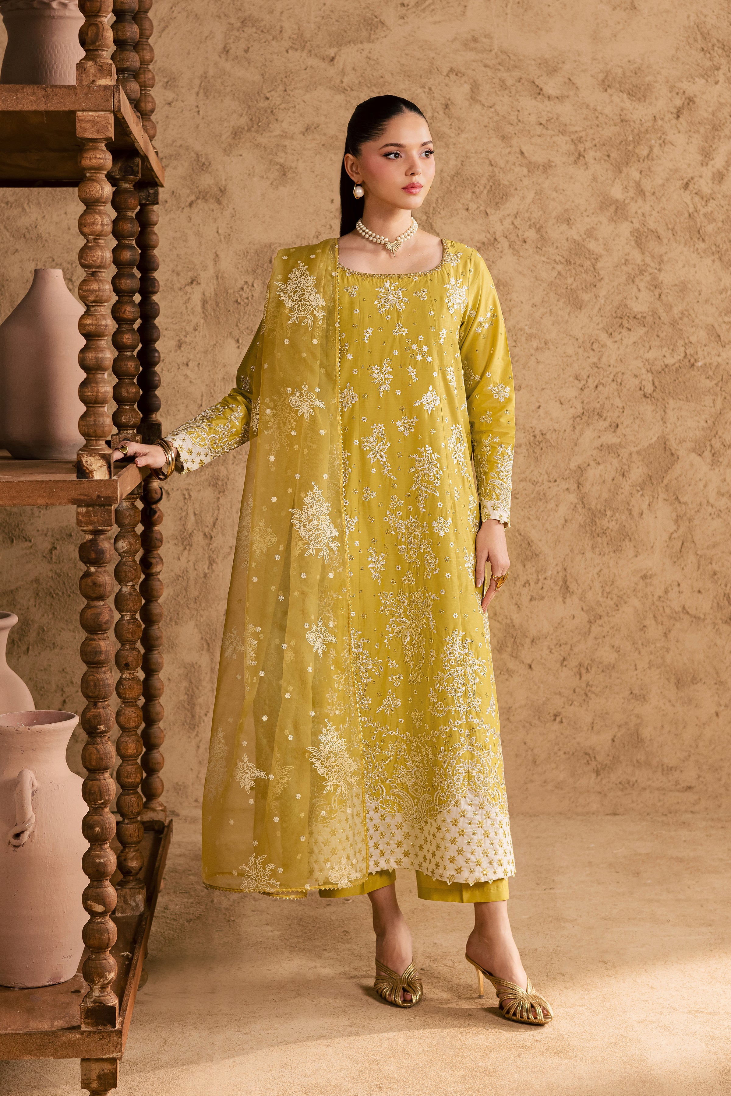 Limylime 3Pc - Festive Eid Pret BATIKEID2026 BATIK XS / Lime / Giza-S / Lime / Giza-M / Lime / Giza-L / Lime / Giza-XL / Lime / Giza