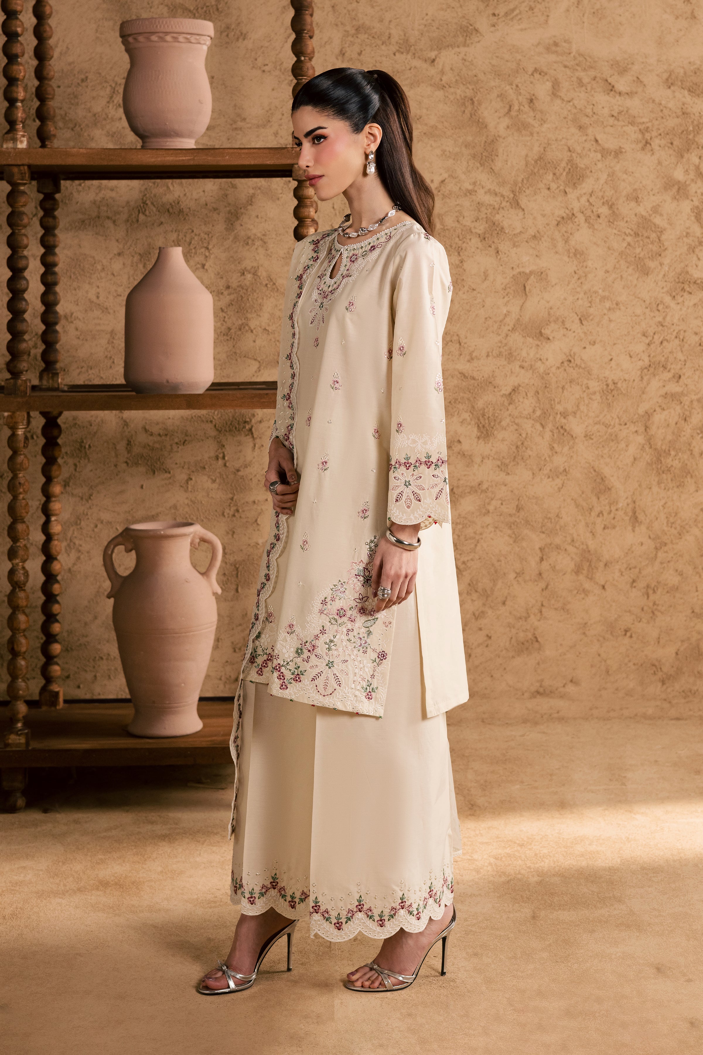 Madrid 3Pc - Festive Eid Pret BATIKEID2026 BATIK XS / Ivory / Giza-S / Ivory / Giza-M / Ivory / Giza-L / Ivory / Giza-XL / Ivory / Giza