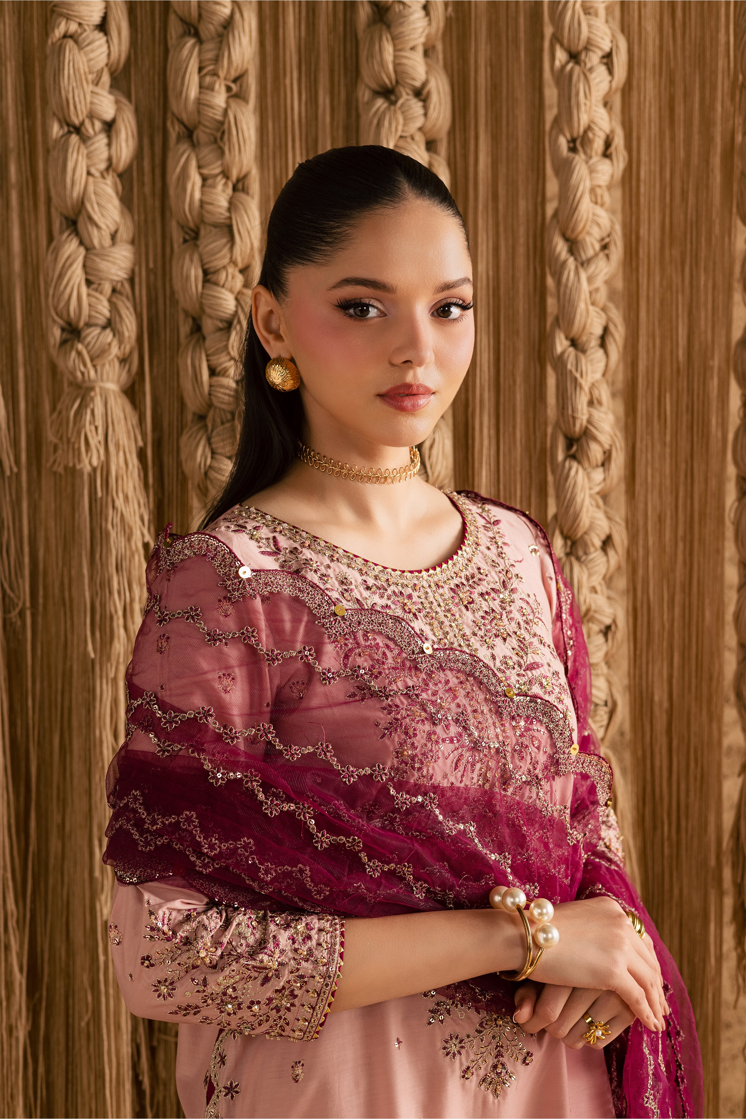 Malaal 3Pc - Festive Eid Pret BATIKEID2026 BATIK XS / Taffy Pink / Giza-S / Taffy Pink / Giza-M / Taffy Pink / Giza-L / Taffy Pink / Giza-XL / Taffy Pink / Giza