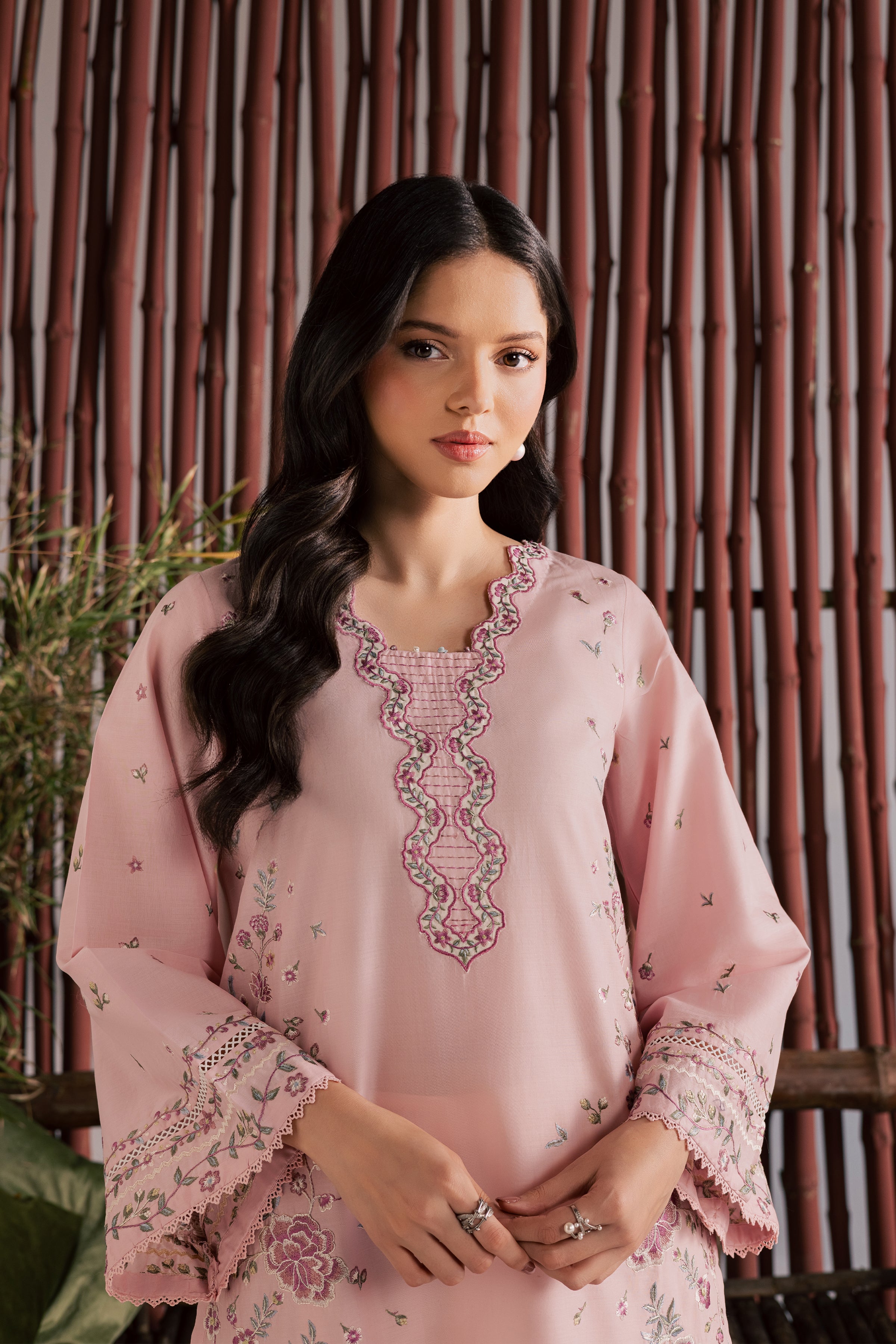 Mallow 2Pc - Embroidered Lawn Dress EverydayEdit26 BATIK XS / Powder Pink / Pima Lawn-S / Powder Pink / Pima Lawn-M / Powder Pink / Pima Lawn-L / Powder Pink / Pima Lawn-XL / Powder Pink / Pima Lawn