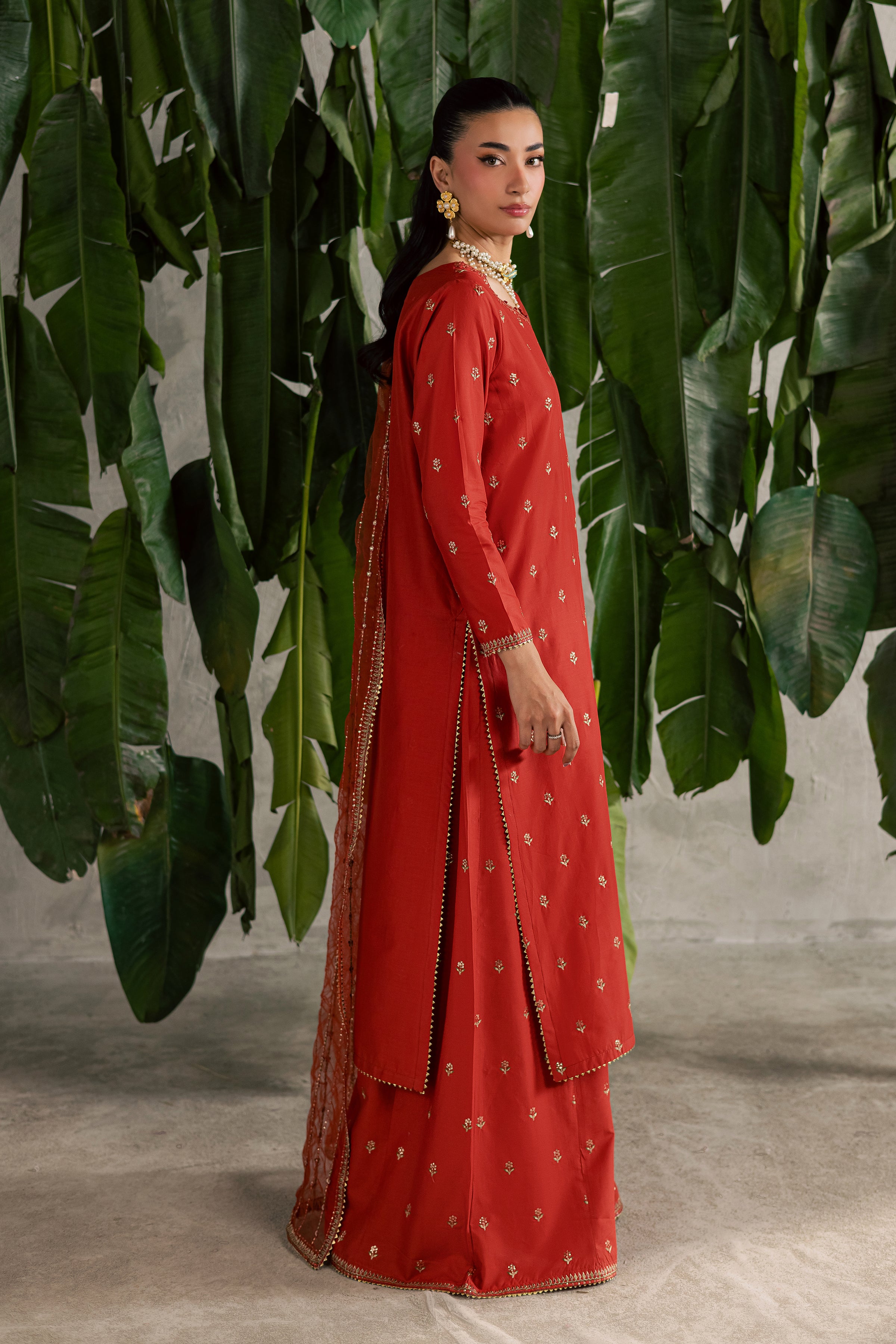 Malta 3Pc - Festive Embroidered Lawn BATIKEID2026 BATIK XS / Deep Rust / Pima Lawn-S / Deep Rust / Pima Lawn-M / Deep Rust / Pima Lawn-L / Deep Rust / Pima Lawn-XL / Deep Rust / Pima Lawn
