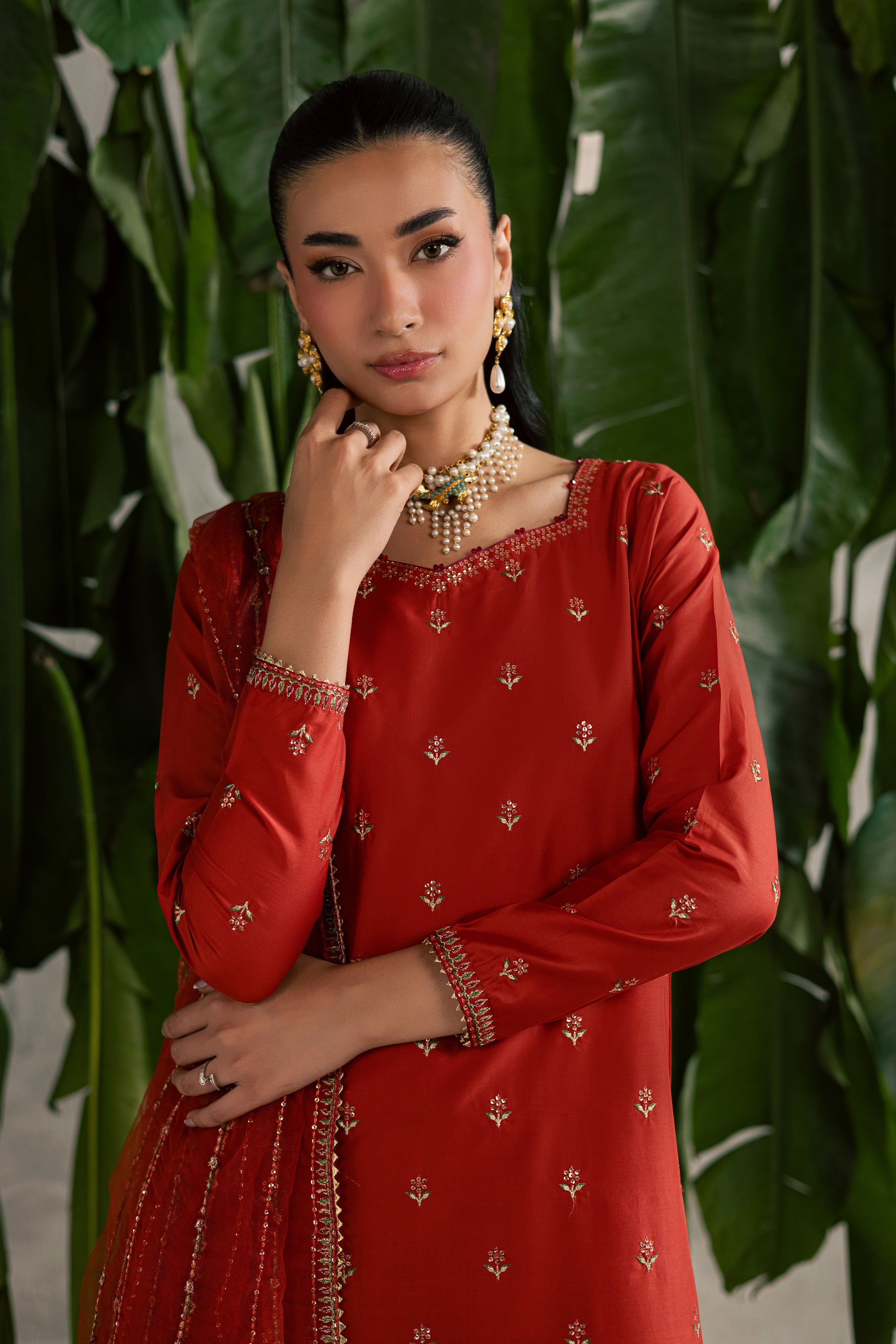 Malta 3Pc - Festive Embroidered Lawn BATIKEID2026 BATIK XS / Deep Rust / Pima Lawn-S / Deep Rust / Pima Lawn-M / Deep Rust / Pima Lawn-L / Deep Rust / Pima Lawn-XL / Deep Rust / Pima Lawn