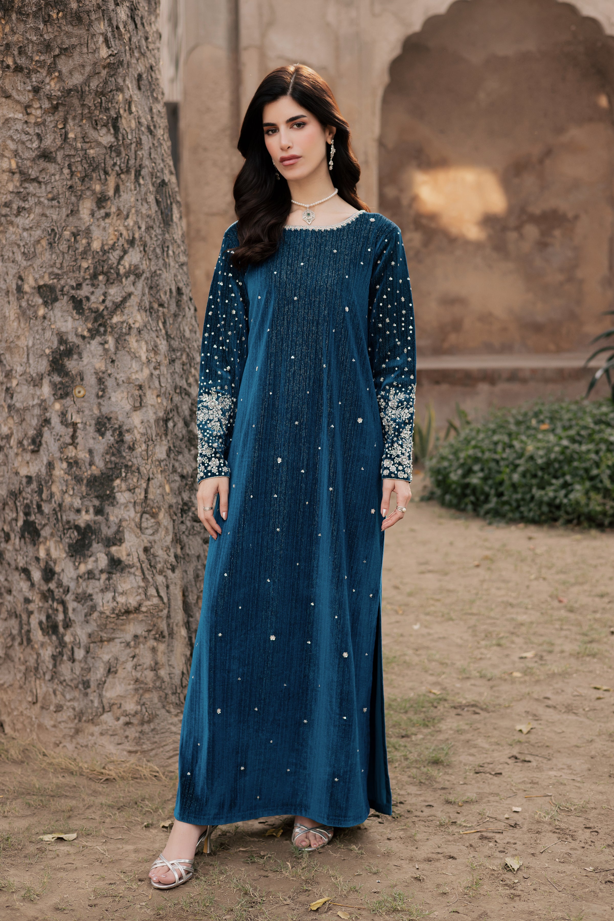 Mandana 2Pc - Velvet Formal Dress BATIKstudio BATIK S / Teal / Velvet-M / Teal / Velvet-L / Teal / Velvet