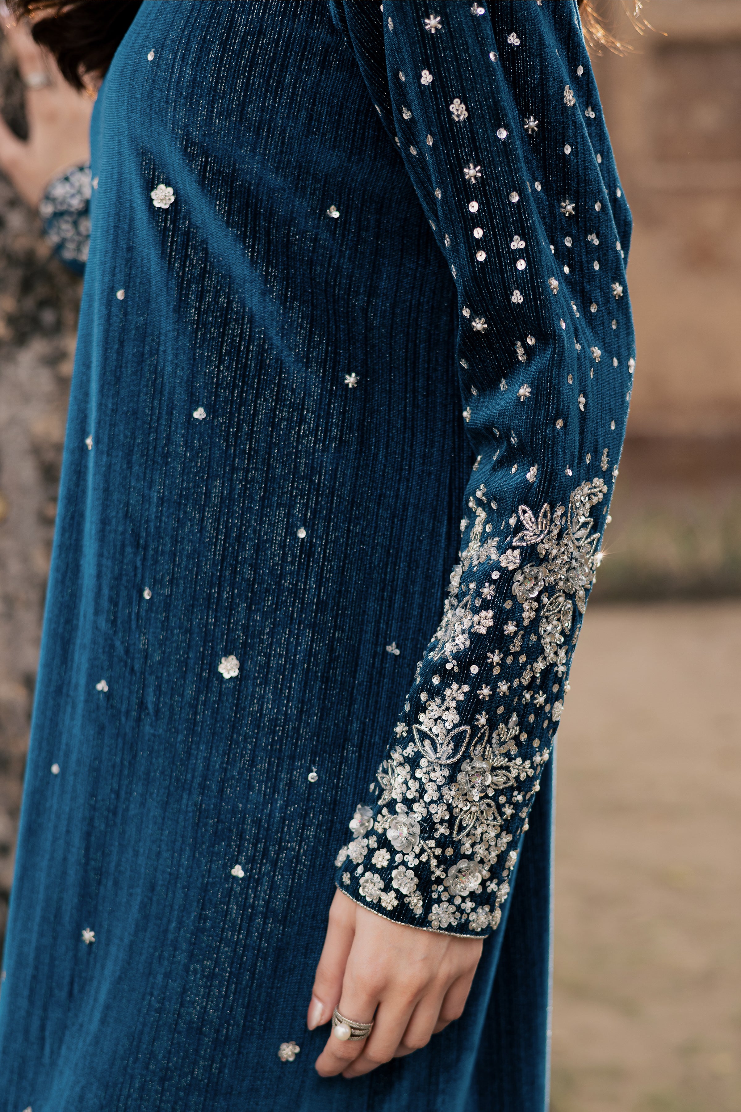 Mandana 2Pc - Velvet Formal Dress BATIKstudio BATIK S / Teal / Velvet-M / Teal / Velvet-L / Teal / Velvet