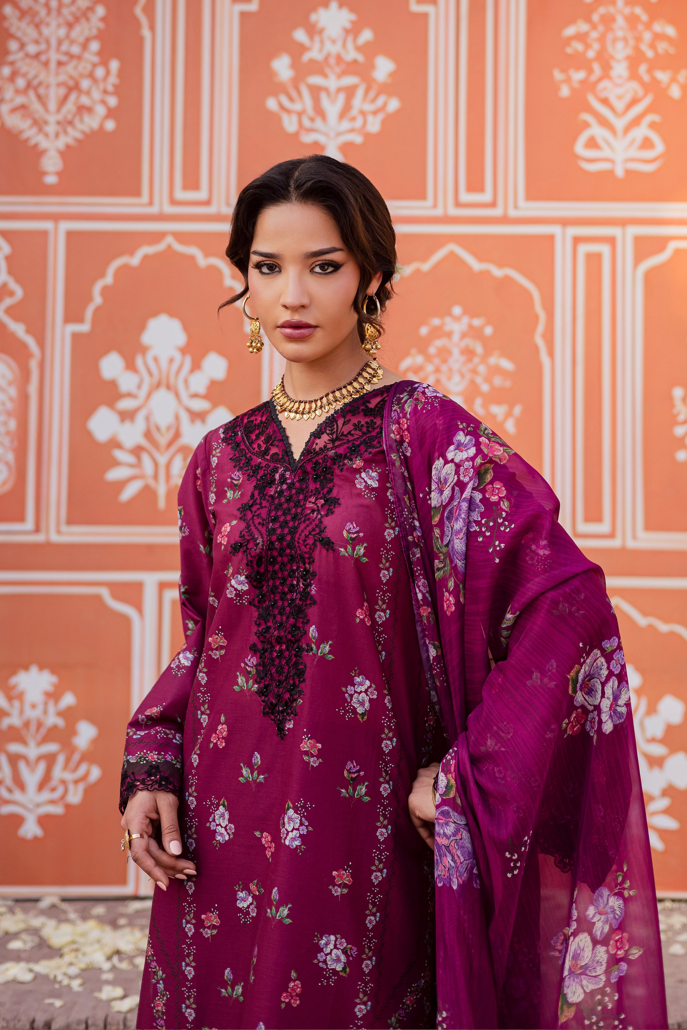 Maren 3Pc - Festive Eid Prints BATIKEID2026 BATIK XS / Pink / Lawn-S / Pink / Lawn-M / Pink / Lawn-L / Pink / Lawn-XL / Pink / Lawn