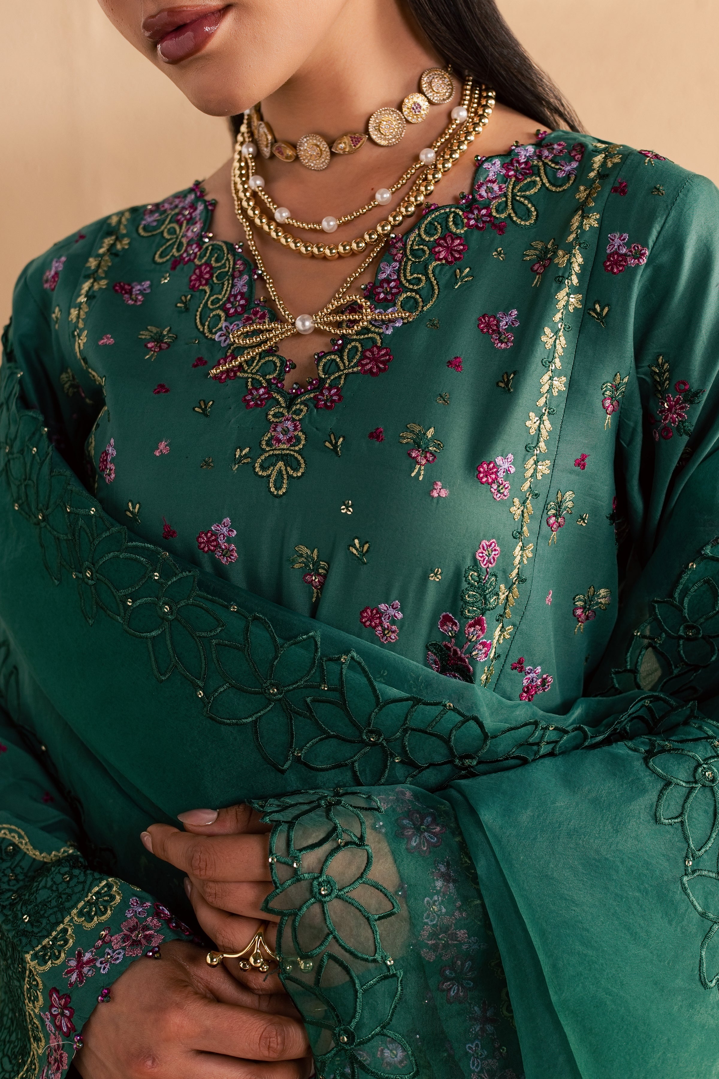 Marvi 3Pc - Festive Embroidered Lawn BATIKSS26 BATIK XS / Antique Green / Pima Lawn-S / Antique Green / Pima Lawn-M / Antique Green / Pima Lawn-L / Antique Green / Pima Lawn-XL / Antique Green / Pima Lawn