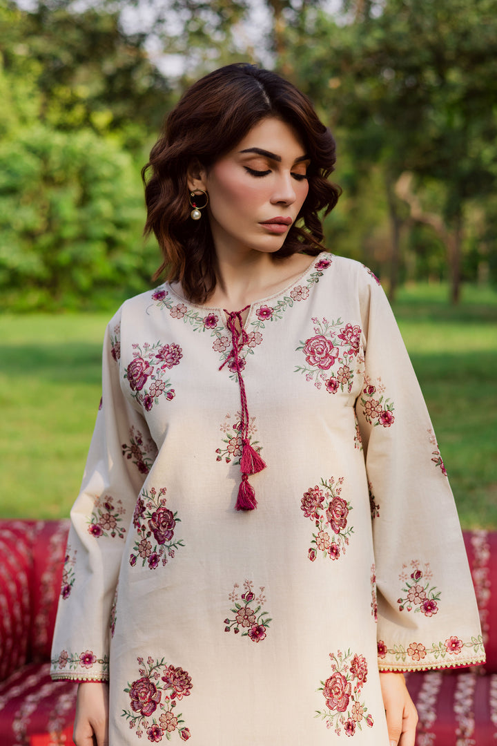 Meer 2Pc - Embroidered Khaddar Dress BATIK WINTER PRET 2025  BATIK   XS / Ivory / Khaddar-S / Ivory / Khaddar-M / Ivory / Khaddar-L / Ivory / Khaddar-XL / Ivory / Khaddar