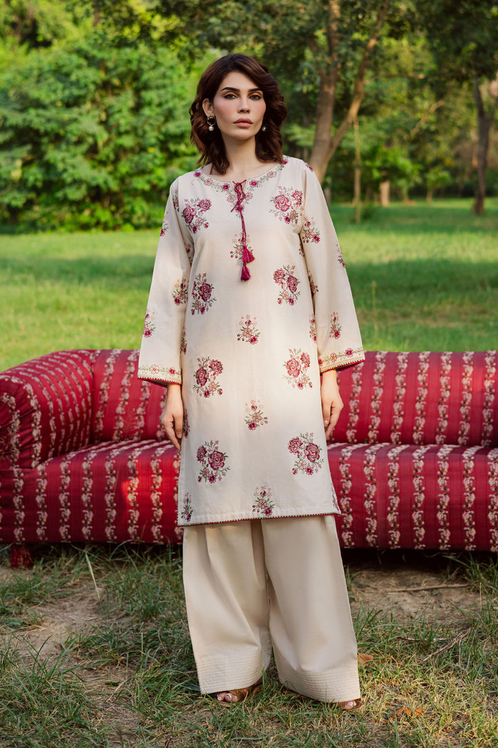 Meer 2Pc - Embroidered Khaddar Dress BATIK WINTER PRET 2025  BATIK   XS / Ivory / Khaddar-S / Ivory / Khaddar-M / Ivory / Khaddar-L / Ivory / Khaddar-XL / Ivory / Khaddar