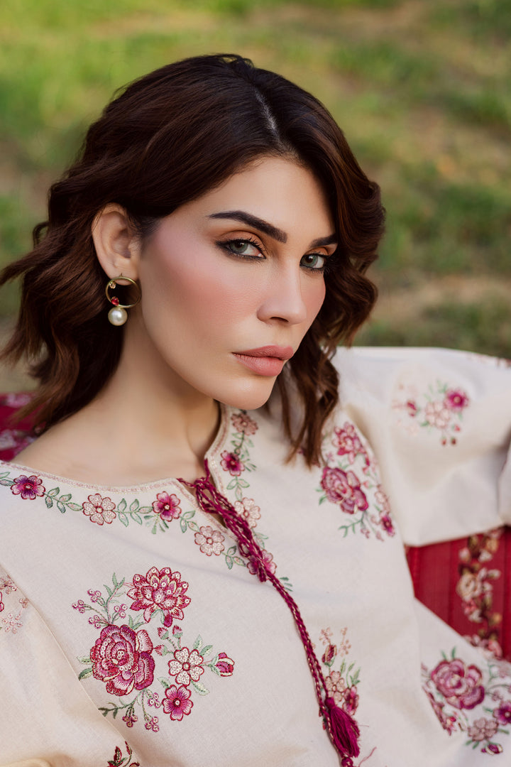 Meer 2Pc - Embroidered Khaddar Dress BATIK WINTER PRET 2025  BATIK   XS / Ivory / Khaddar-S / Ivory / Khaddar-M / Ivory / Khaddar-L / Ivory / Khaddar-XL / Ivory / Khaddar