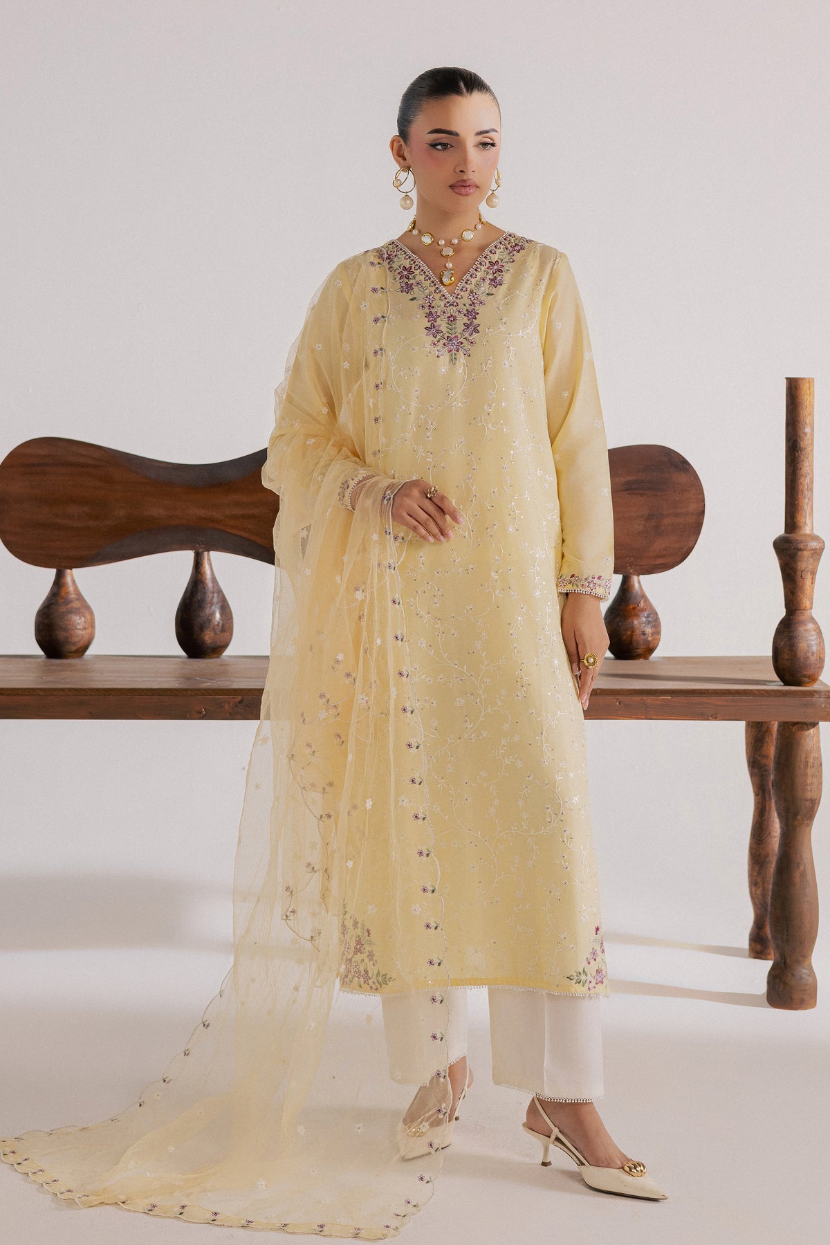 Meringue 3Pc - Luxury Embroidered Lawn BATIKSS26 BATIK XS / Double Cream / Pima Lawn-S / Double Cream / Pima Lawn-M / Double Cream / Pima Lawn-L / Double Cream / Pima Lawn-XL / Double Cream / Pima Lawn