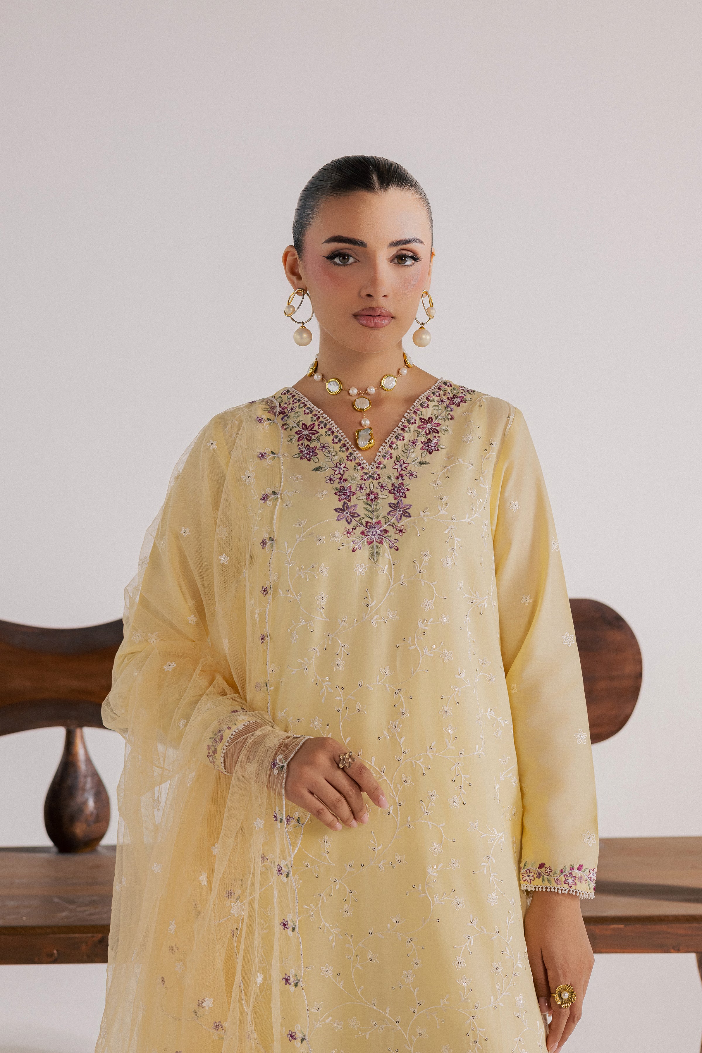 Meringue 3Pc - Luxury Embroidered Lawn BATIKSS26 BATIK XS / Double Cream / Pima Lawn-S / Double Cream / Pima Lawn-M / Double Cream / Pima Lawn-L / Double Cream / Pima Lawn-XL / Double Cream / Pima Lawn