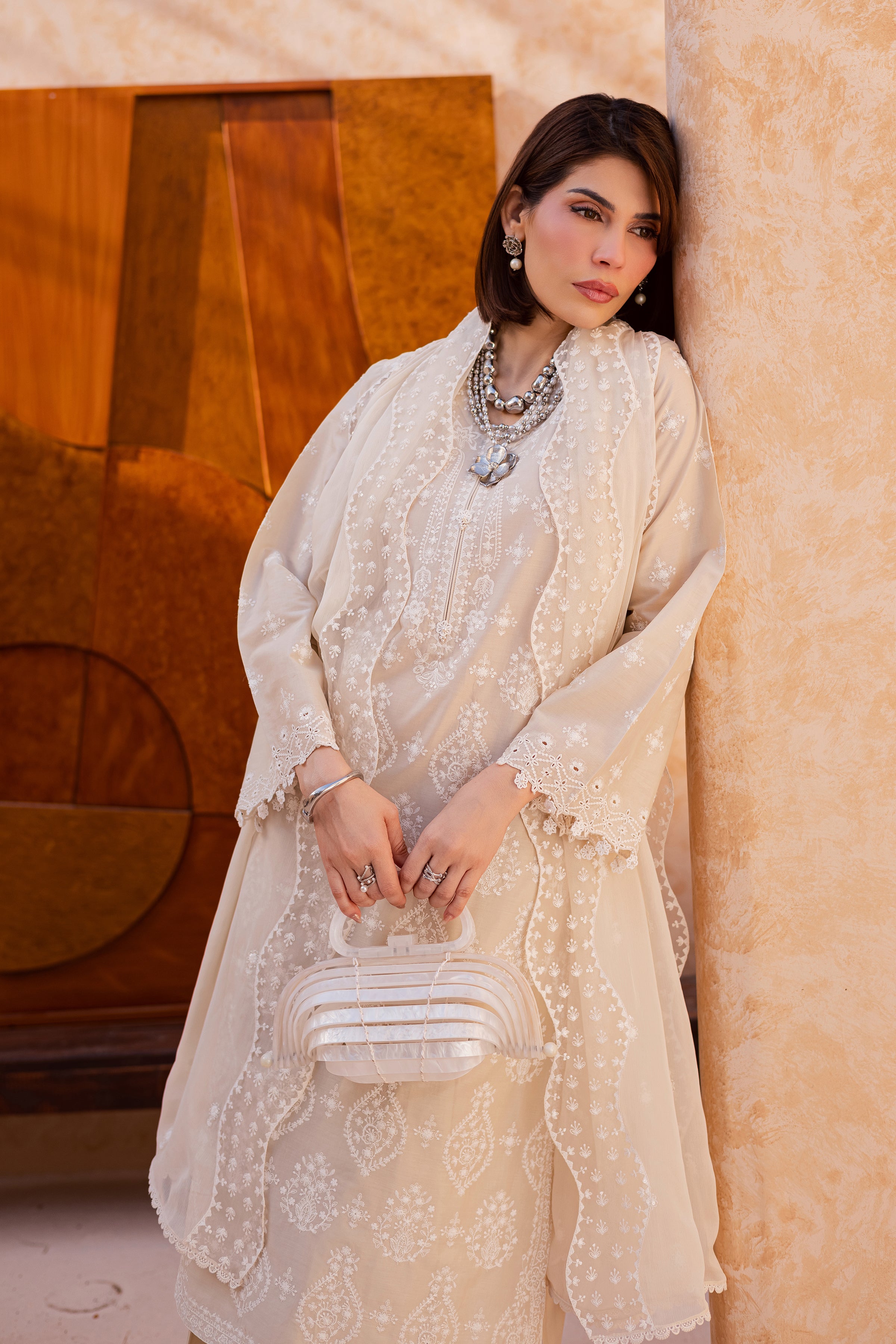 Mexico 3Pc - Festive Embroidered Lawn BATIKEID2026 BATIK XS / Beige / Pima Lawn-S / Beige / Pima Lawn-M / Beige / Pima Lawn-L / Beige / Pima Lawn-XL / Beige / Pima Lawn