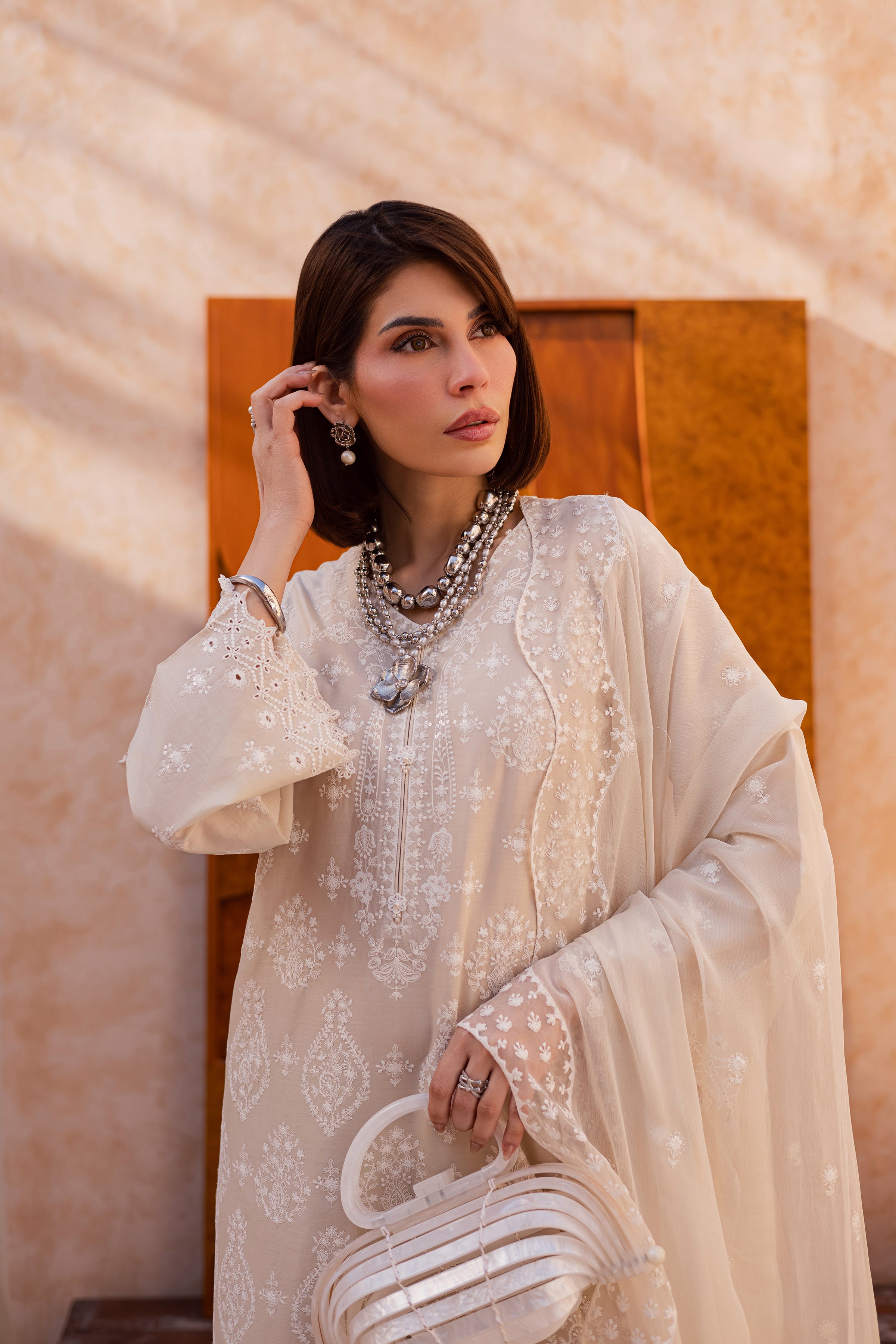 Mexico 3Pc - Festive Embroidered Lawn BATIKEID2026 BATIK XS / Beige / Pima Lawn-S / Beige / Pima Lawn-M / Beige / Pima Lawn-L / Beige / Pima Lawn-XL / Beige / Pima Lawn