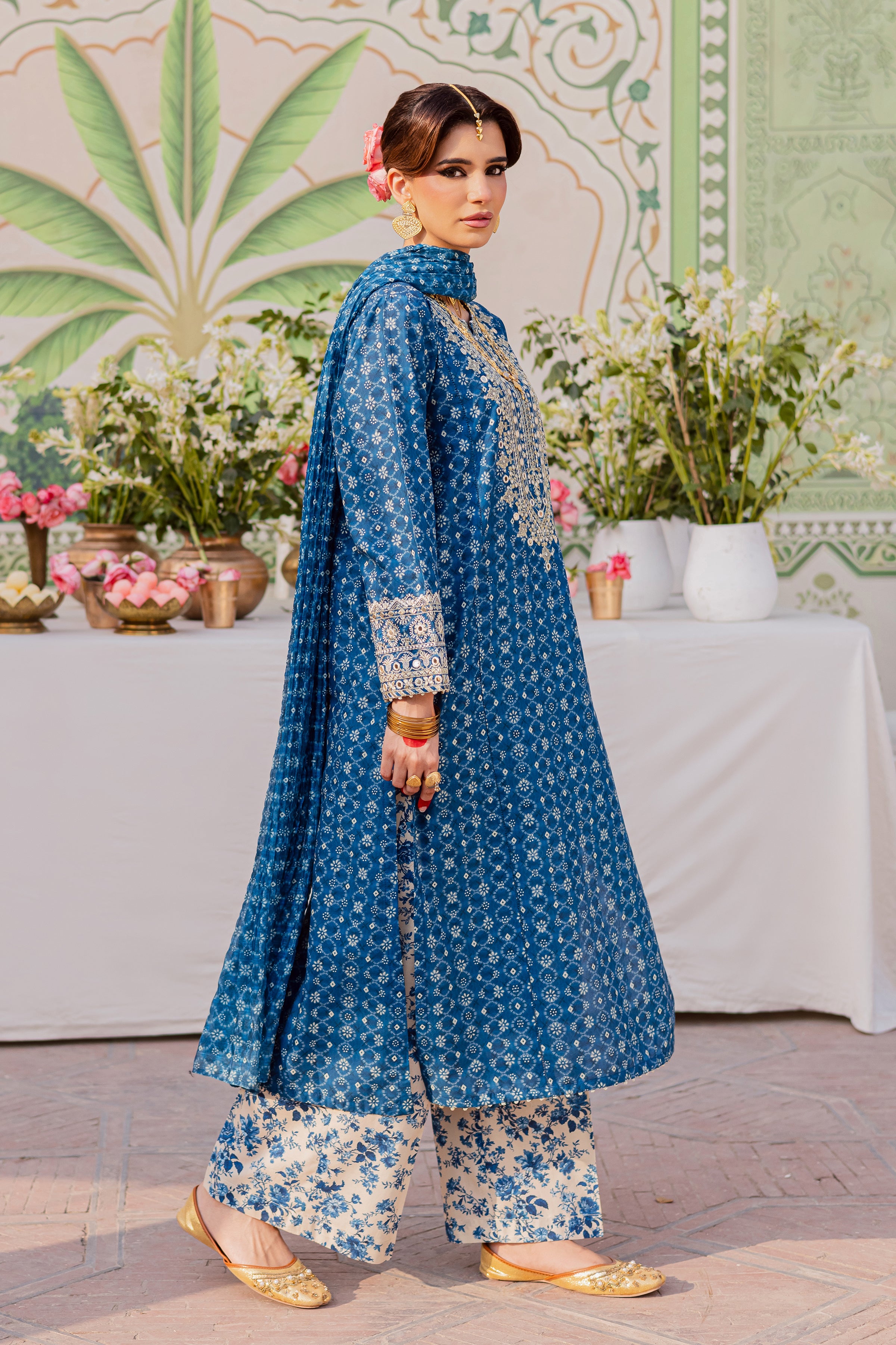 Midnight 3Pc - Festive Eid Prints BATIKEID2026 BATIK XS / Blue / Lawn-S / Blue / Lawn-M / Blue / Lawn-L / Blue / Lawn-XL / Blue / Lawn