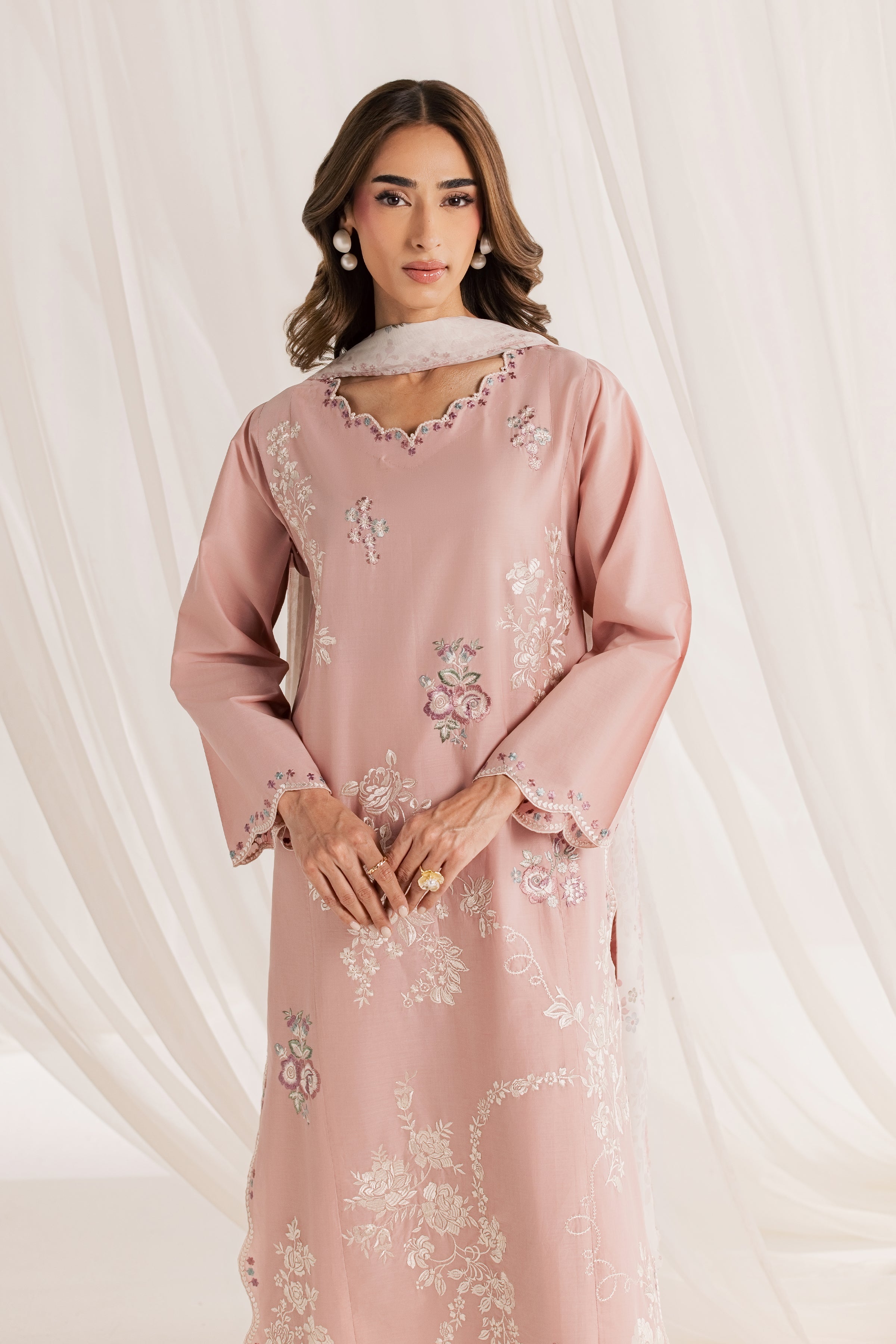 Mimoso 3Pc - Embroidered Lawn Dress EverydayEdit26 BATIK XS / Pale Mauve / Pima Lawn-S / Pale Mauve / Pima Lawn-M / Pale Mauve / Pima Lawn-L / Pale Mauve / Pima Lawn-XL / Pale Mauve / Pima Lawn