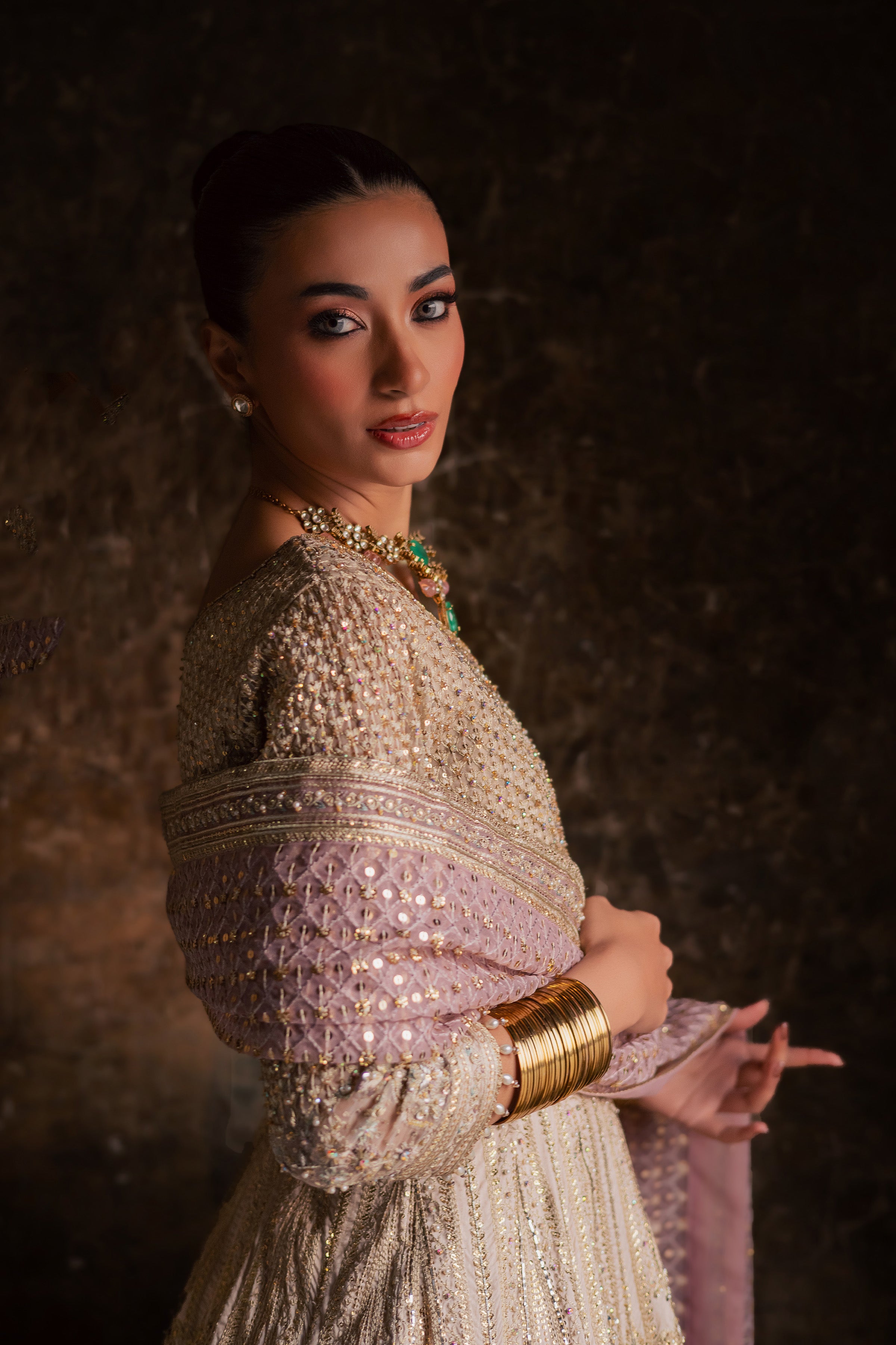 Miray 3Pc - Bridal Dres BATIKSTUDIO2025 BATIK S / Pearl White / Raw Silk-M / Pearl White / Raw Silk-L / Pearl White / Raw Silk