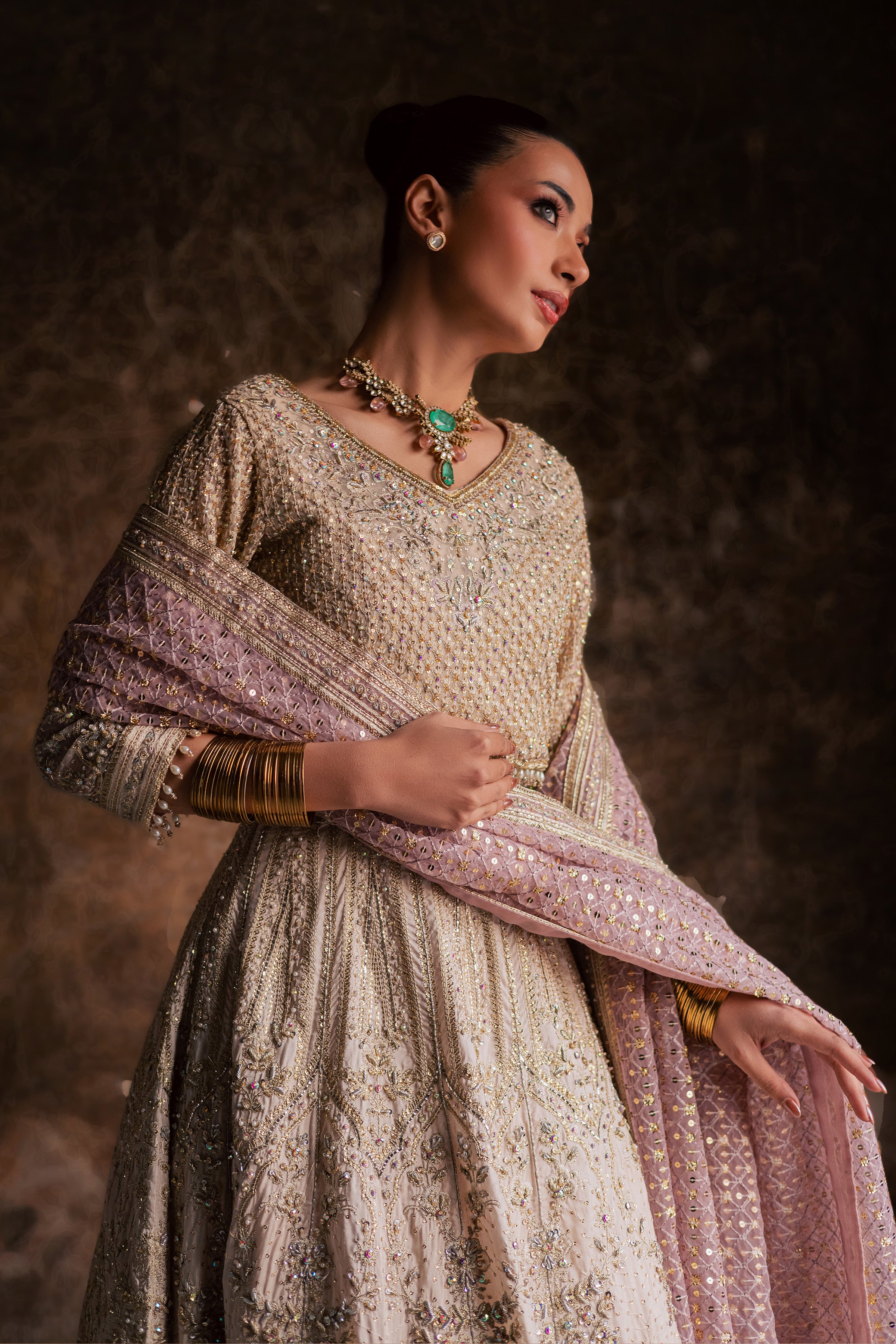 Miray 3Pc - Bridal Dres BATIKSTUDIO2025 BATIK S / Pearl White / Raw Silk-M / Pearl White / Raw Silk-L / Pearl White / Raw Silk