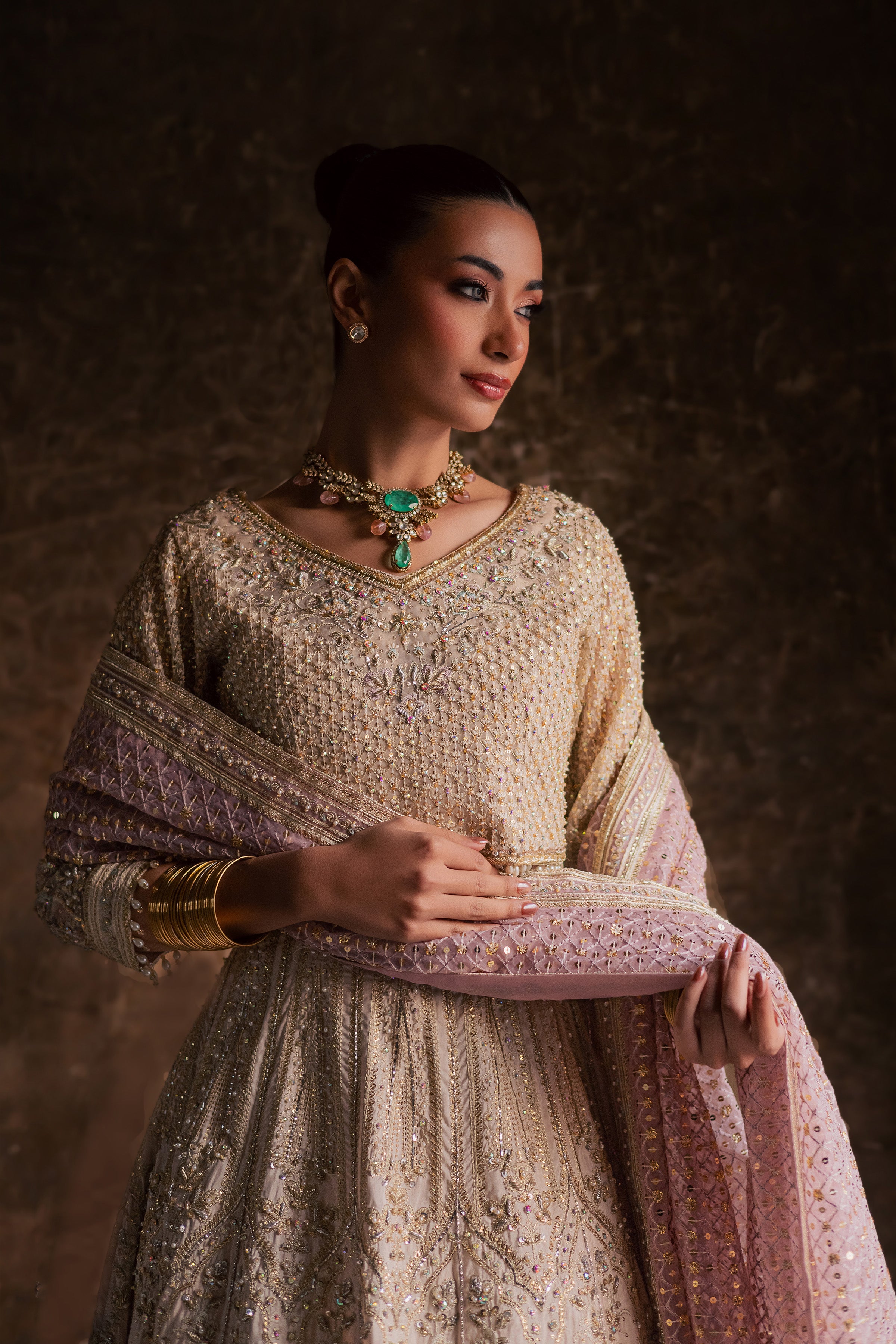 Miray 3Pc - Bridal Dres BATIKSTUDIO2025 BATIK S / Pearl White / Raw Silk-M / Pearl White / Raw Silk-L / Pearl White / Raw Silk