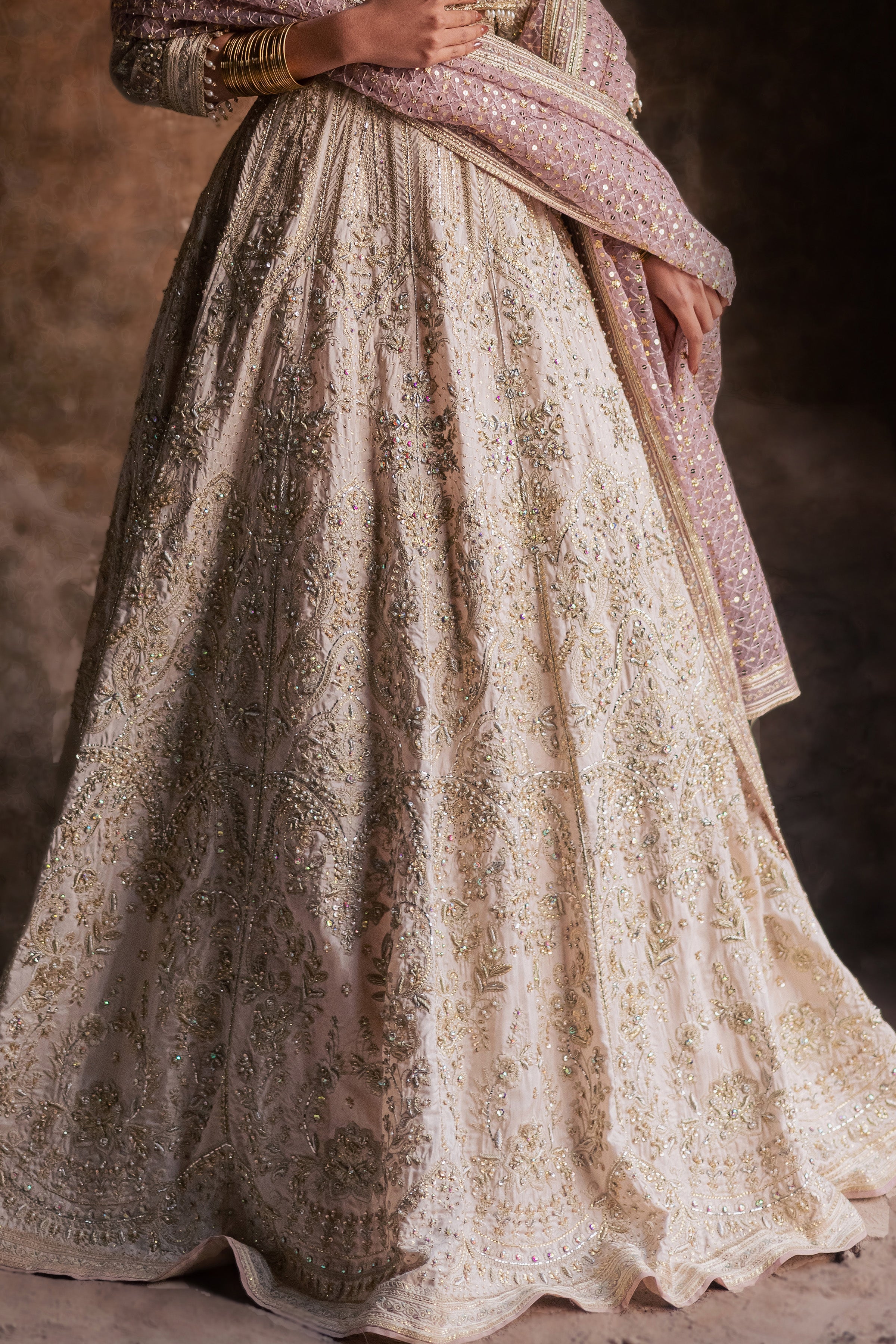Miray 3Pc - Bridal Dres BATIKSTUDIO2025 BATIK S / Pearl White / Raw Silk-M / Pearl White / Raw Silk-L / Pearl White / Raw Silk