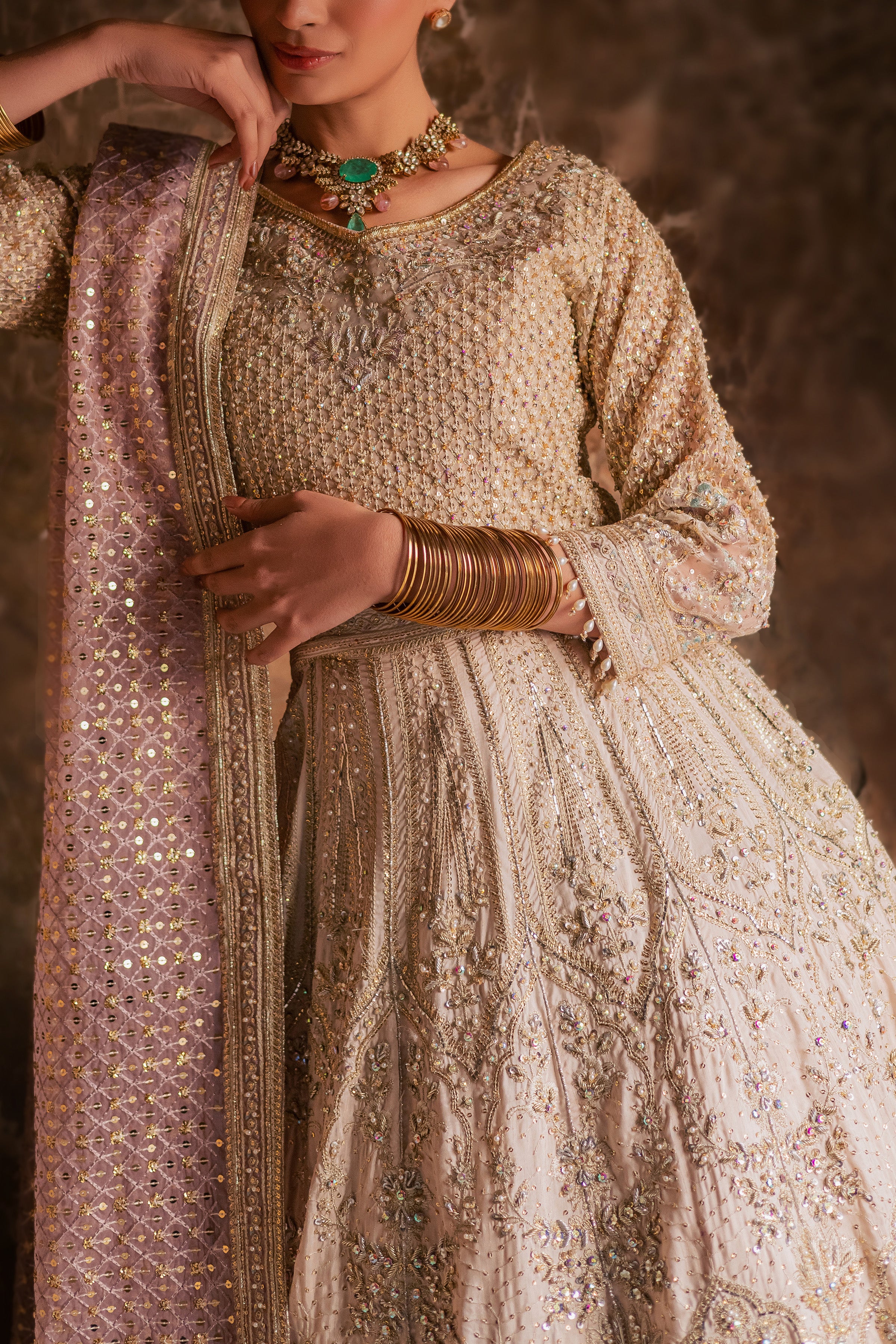 Miray 3Pc - Bridal Dres BATIKSTUDIO2025 BATIK S / Pearl White / Raw Silk-M / Pearl White / Raw Silk-L / Pearl White / Raw Silk