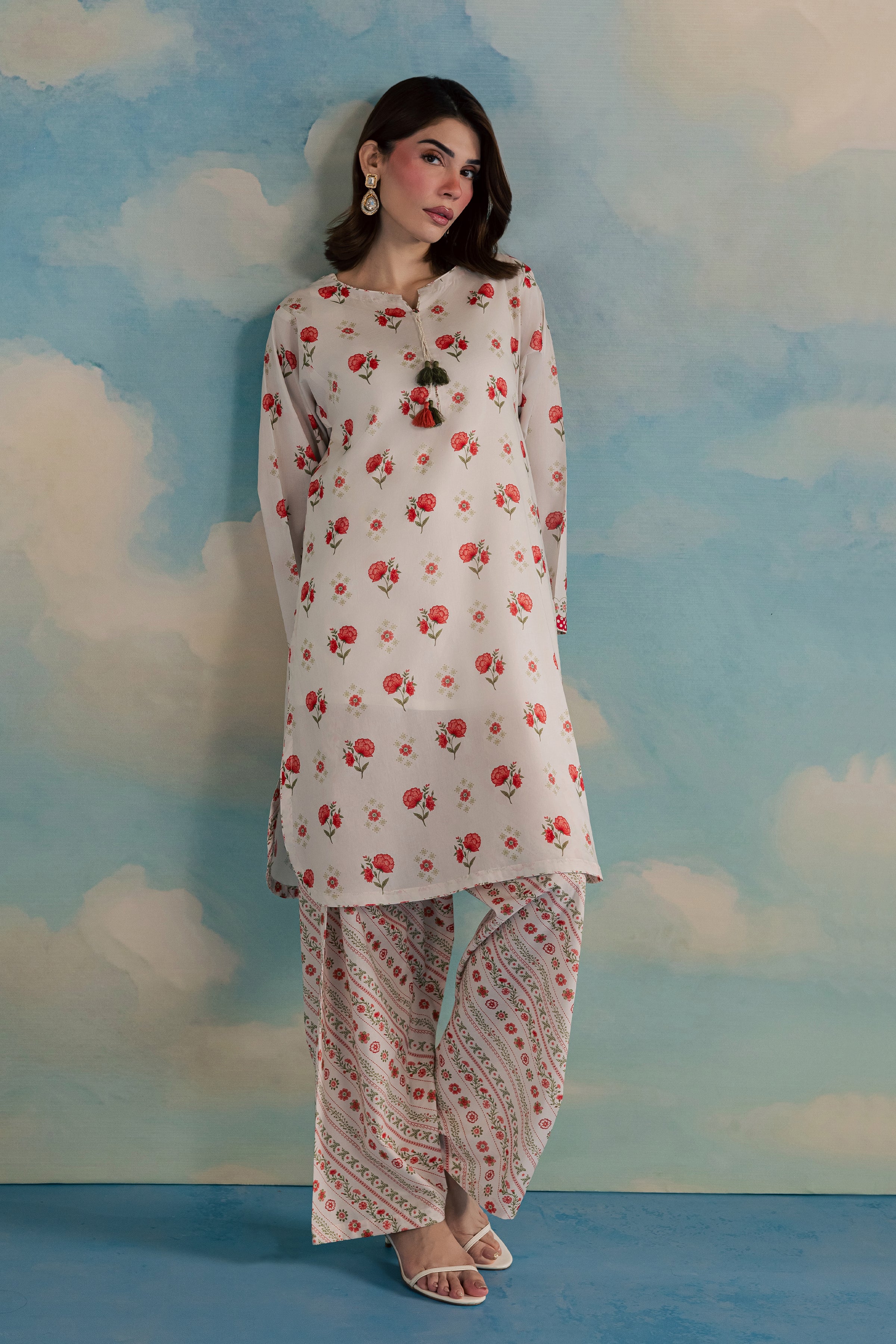 Miyo 2Pc - Printed Lawn Dress BATIKSS26 BATIK XS / Off White / Lawn-S / Off White / Lawn-M / Off White / Lawn-L / Off White / Lawn-XL / Off White / Lawn