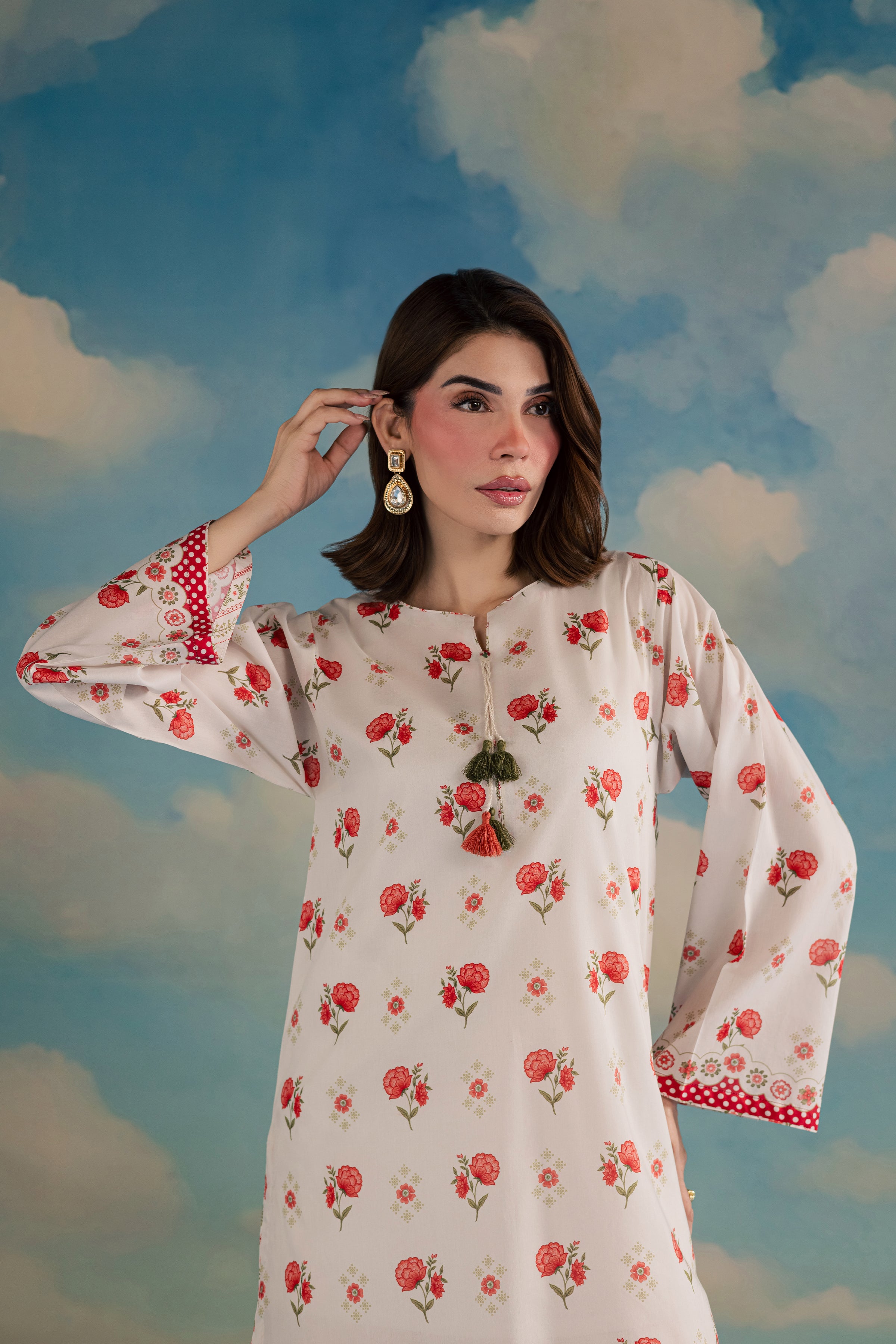 Miyo 2Pc - Printed Lawn Dress BATIKSS26 BATIK XS / Off White / Lawn-S / Off White / Lawn-M / Off White / Lawn-L / Off White / Lawn-XL / Off White / Lawn