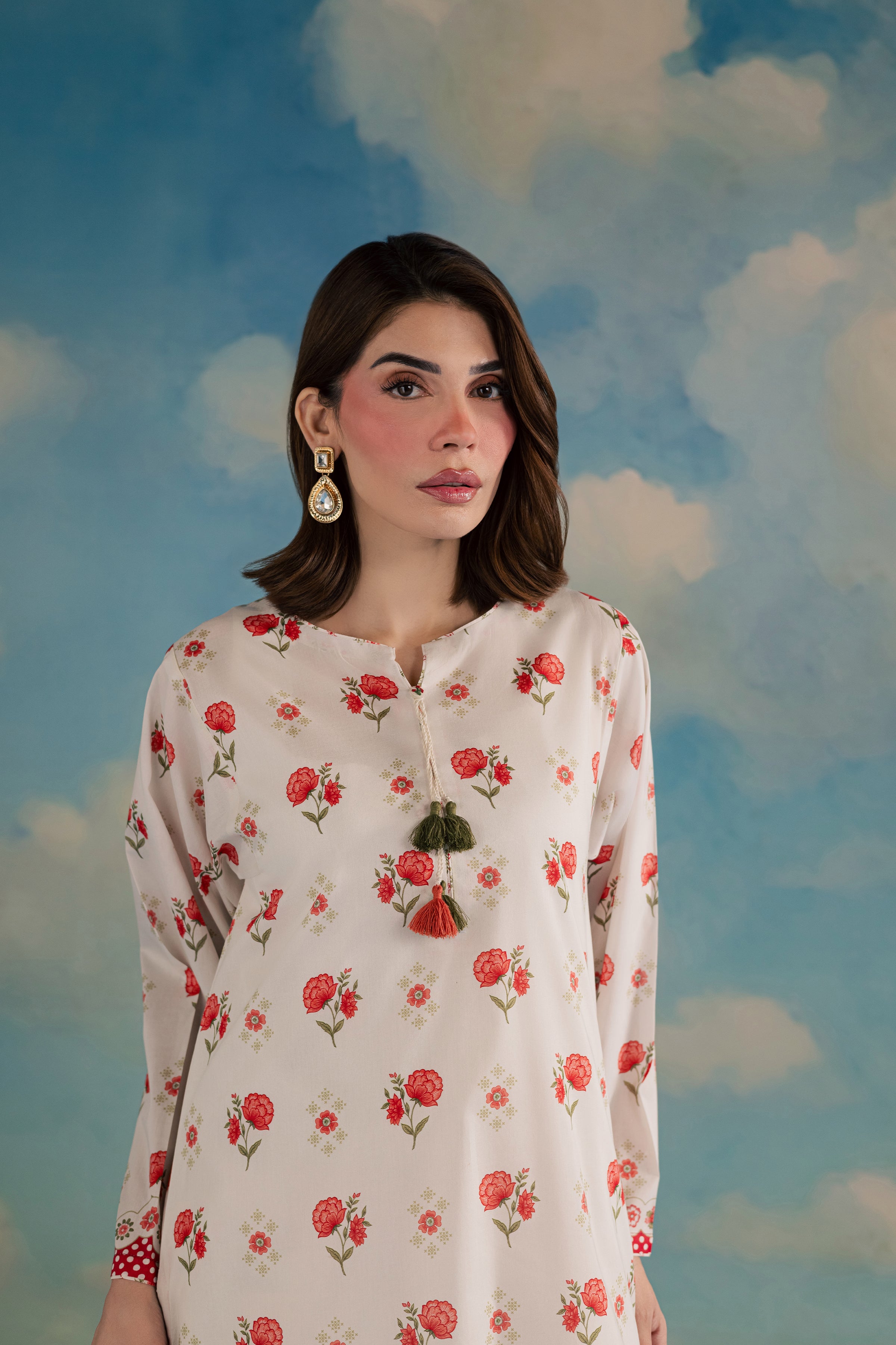 Miyo 2Pc - Printed Lawn Dress BATIKSS26 BATIK XS / Off White / Lawn-S / Off White / Lawn-M / Off White / Lawn-L / Off White / Lawn-XL / Off White / Lawn