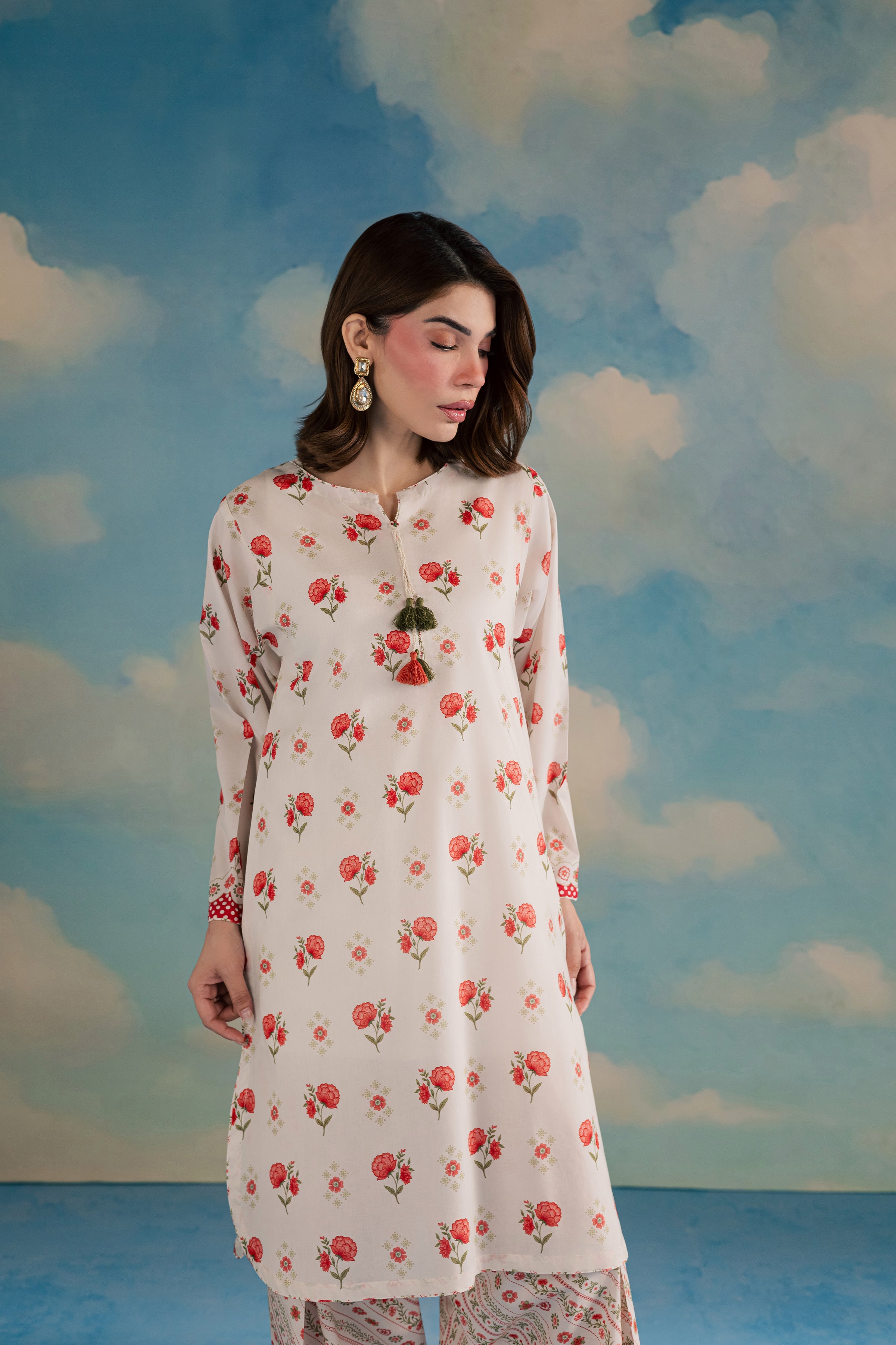 Miyo 2Pc - Printed Lawn Dress BATIKSS26 BATIK XS / Off White / Lawn-S / Off White / Lawn-M / Off White / Lawn-L / Off White / Lawn-XL / Off White / Lawn