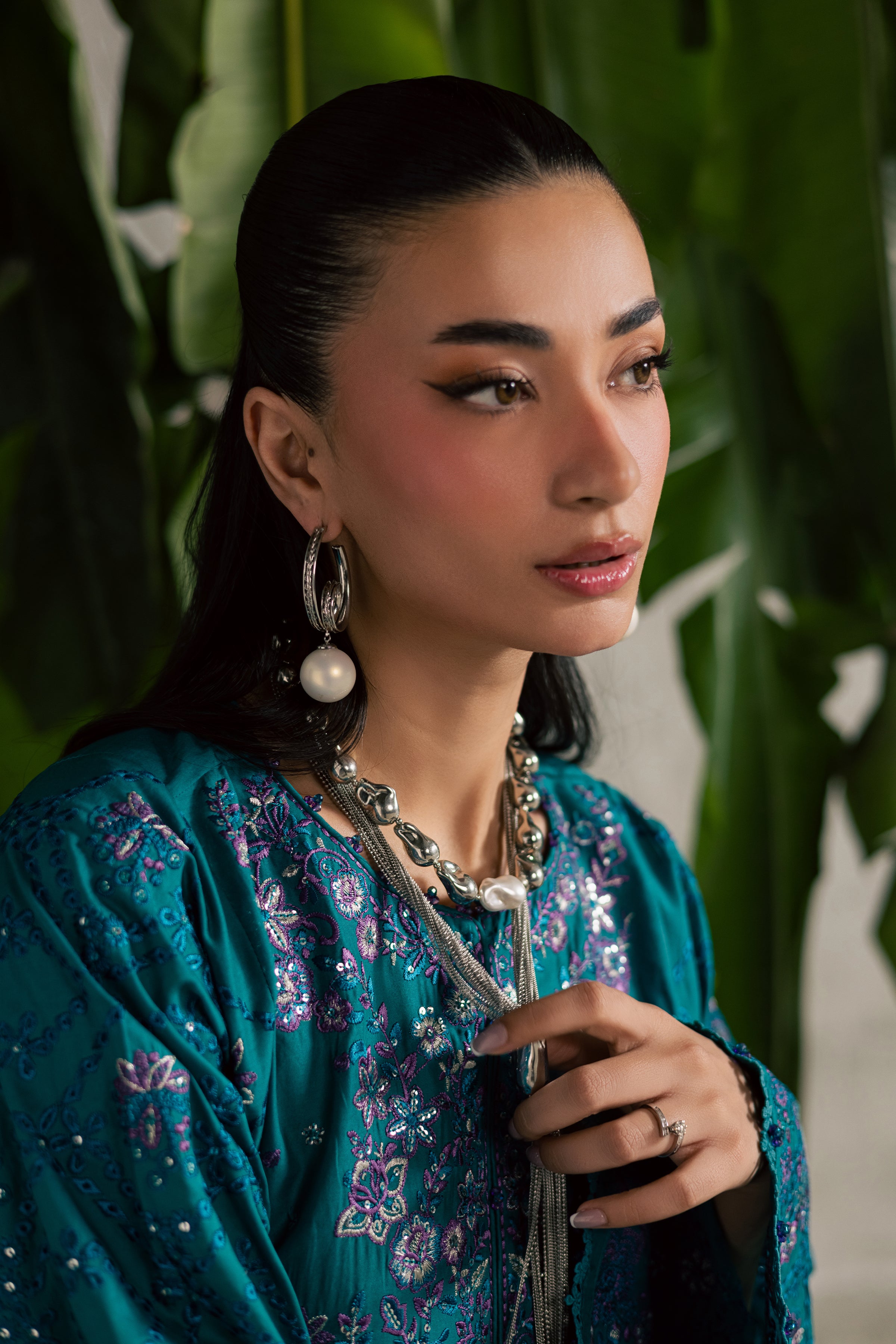 Moonwillow 2Pc - Festive Embroidered Lawn BATIKEID2026 BATIK XS / Evergold / Pima Lawn-S / Evergold / Pima Lawn-M / Evergold / Pima Lawn-L / Evergold / Pima Lawn-XL / Evergold / Pima Lawn