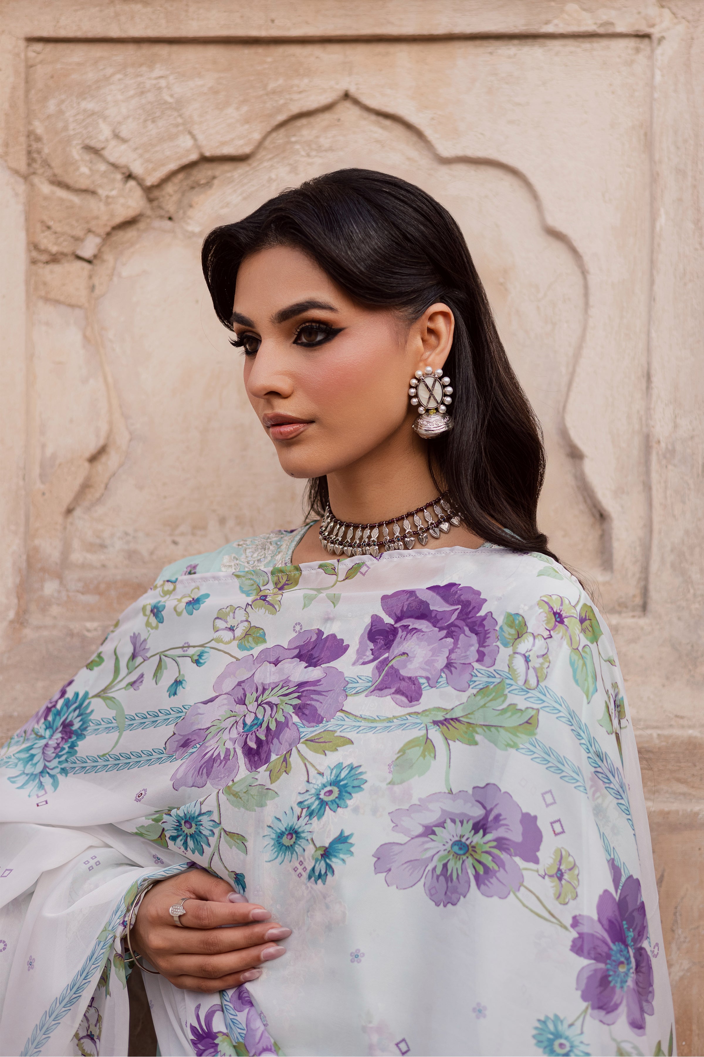 Morticia 3Pc - Festive Eid Prints BATIKEID2026 BATIK XS / Ice Blue / Lawn-S / Ice Blue / Lawn-M / Ice Blue / Lawn-L / Ice Blue / Lawn-XL / Ice Blue / Lawn