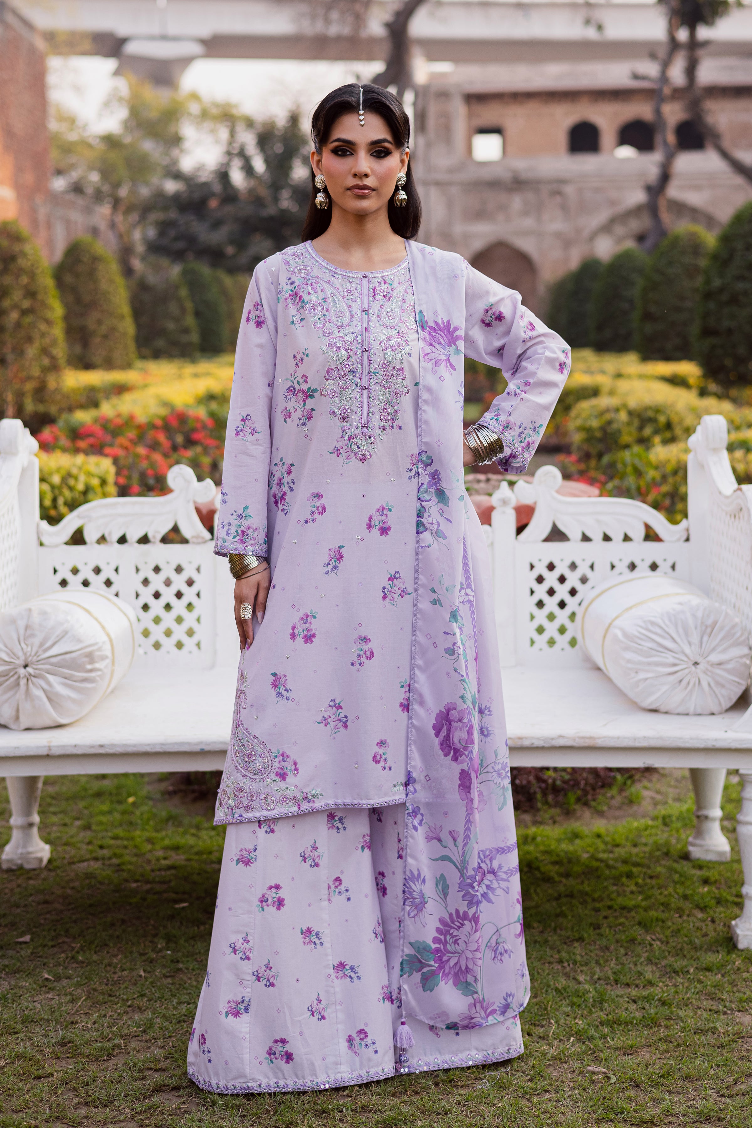 Morticia Lilac 3Pc - Festive Eid Prints BATIKEID2026 BATIK XS / Lilac / Lawn-S / Lilac / Lawn-M / Lilac / Lawn-L / Lilac / Lawn-XL / Lilac / Lawn