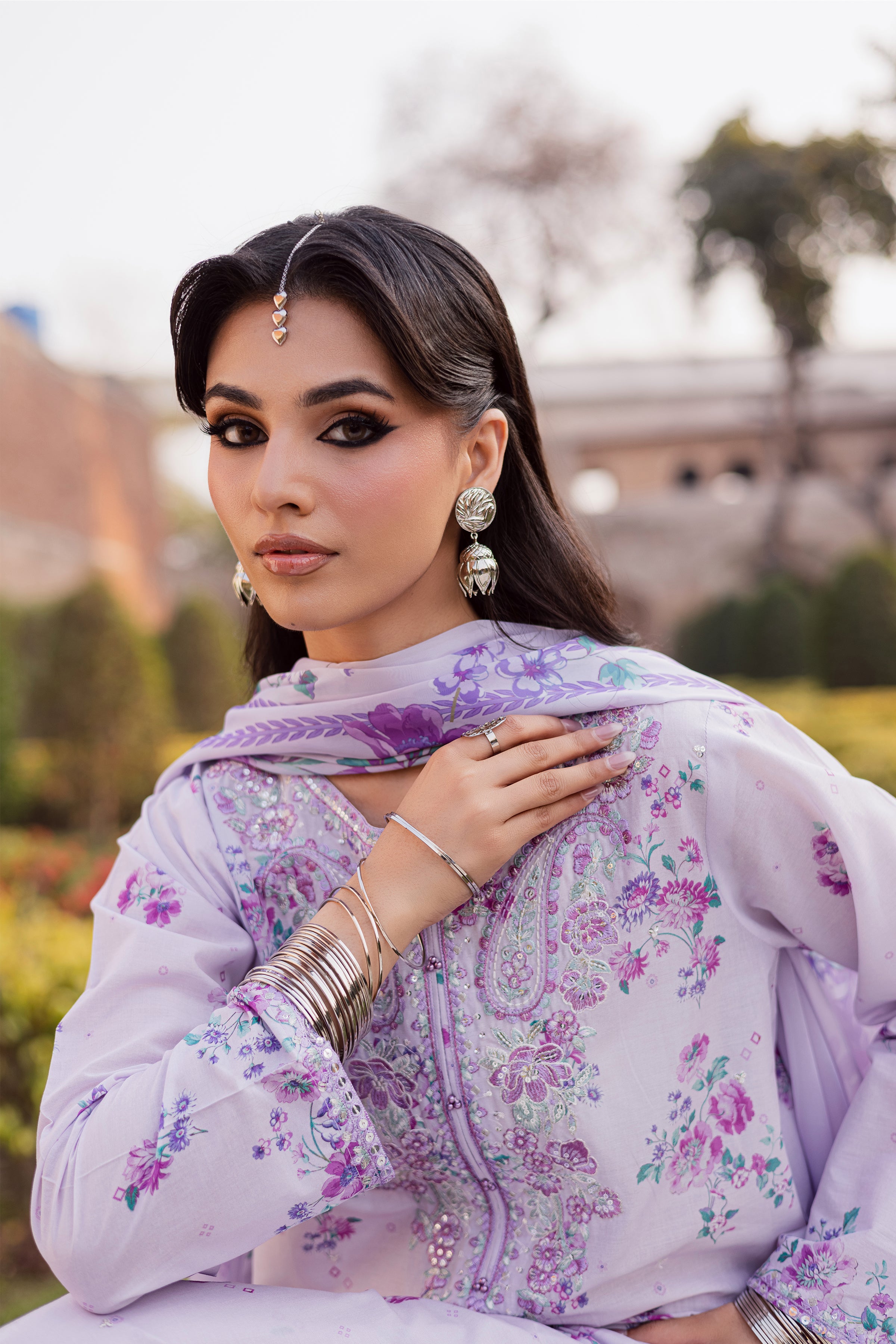 Morticia Lilac 3Pc - Festive Eid Prints BATIKEID2026 BATIK XS / Lilac / Lawn-S / Lilac / Lawn-M / Lilac / Lawn-L / Lilac / Lawn-XL / Lilac / Lawn