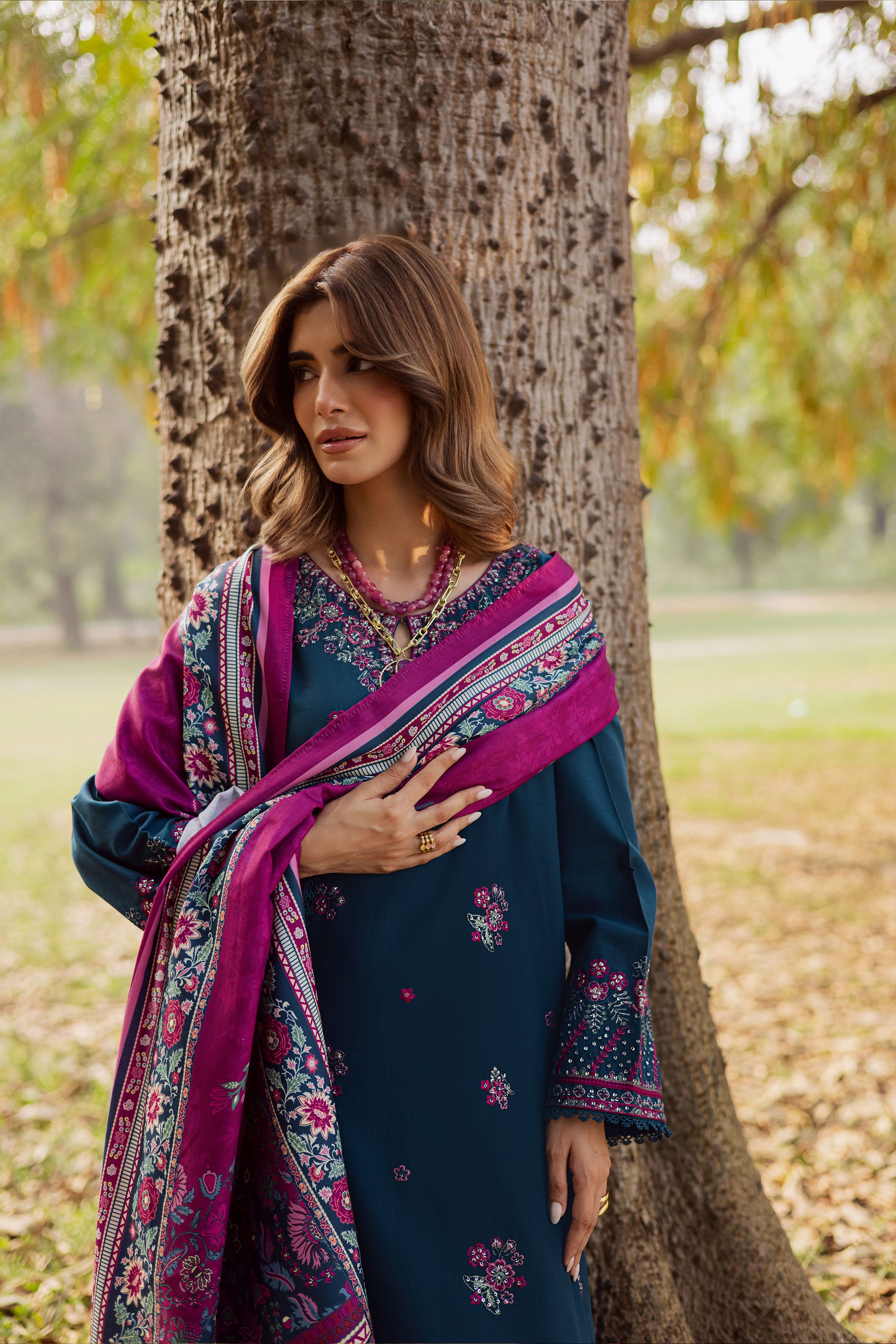 Moscow 3Pc - Embroidered Khaddar Dress BATIK WINTER PRET 2025 BATIK XS / Prussian / Khaddar-S / Prussian / Khaddar-M / Prussian / Khaddar-L / Prussian / Khaddar-XL / Prussian / Khaddar