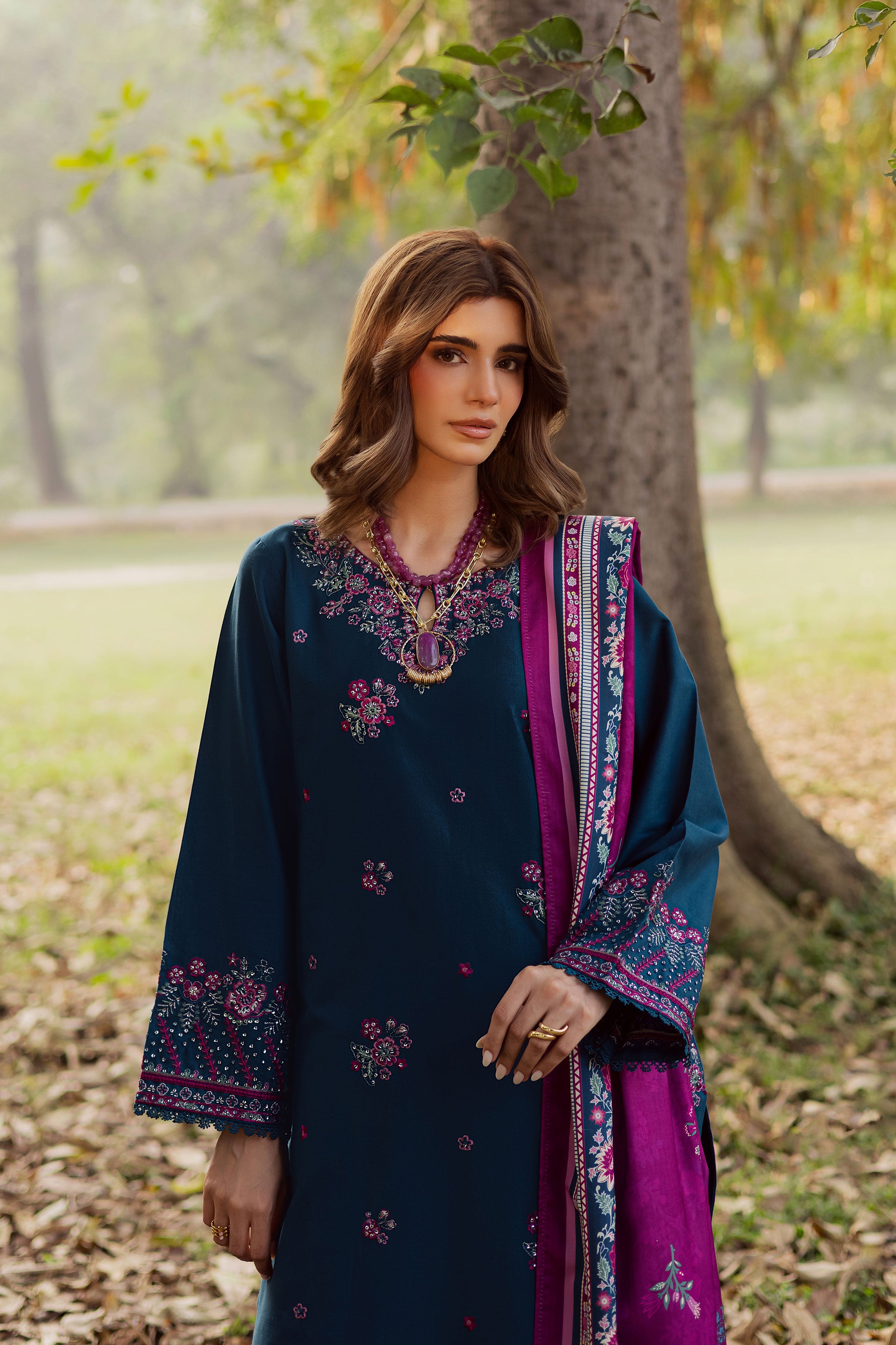 Moscow 3Pc - Embroidered Khaddar Dress BATIK WINTER PRET 2025 BATIK XS / Prussian / Khaddar-S / Prussian / Khaddar-M / Prussian / Khaddar-L / Prussian / Khaddar-XL / Prussian / Khaddar