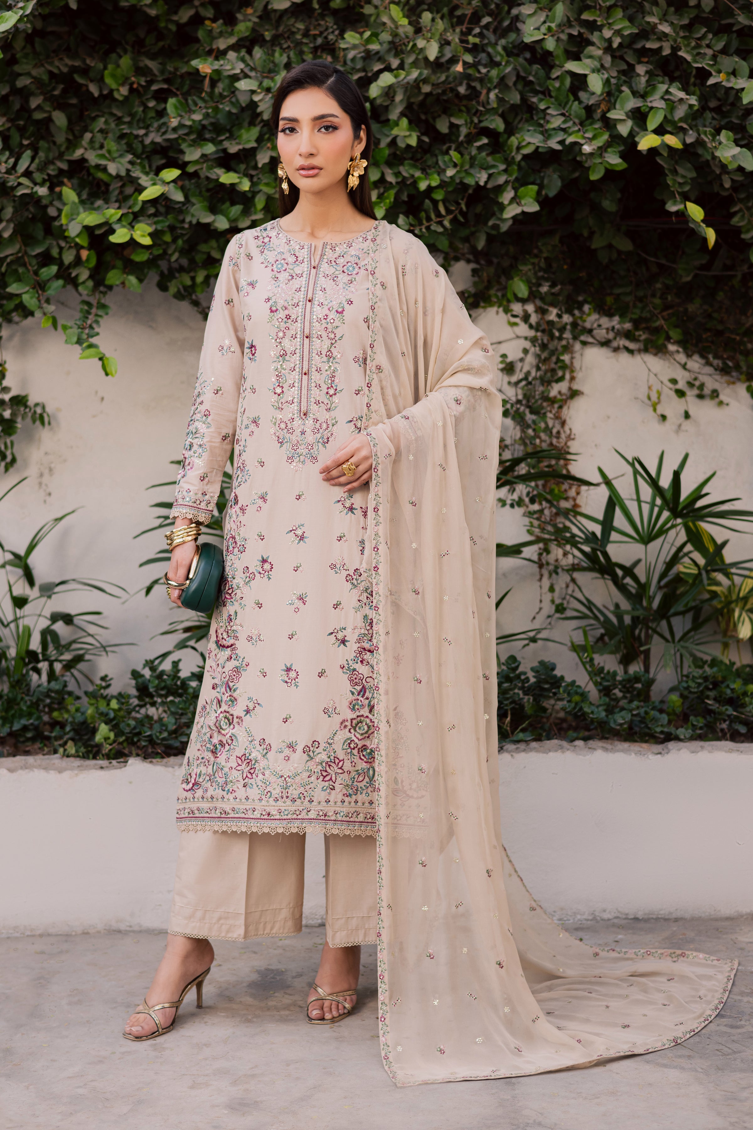 Nehar 3Pc - Festive Embroidered Lawn BATIKEID2026 BATIK XS / Skin / Pima Lawn-S / Skin / Pima Lawn-M / Skin / Pima Lawn-L / Skin / Pima Lawn-XL / Skin / Pima Lawn