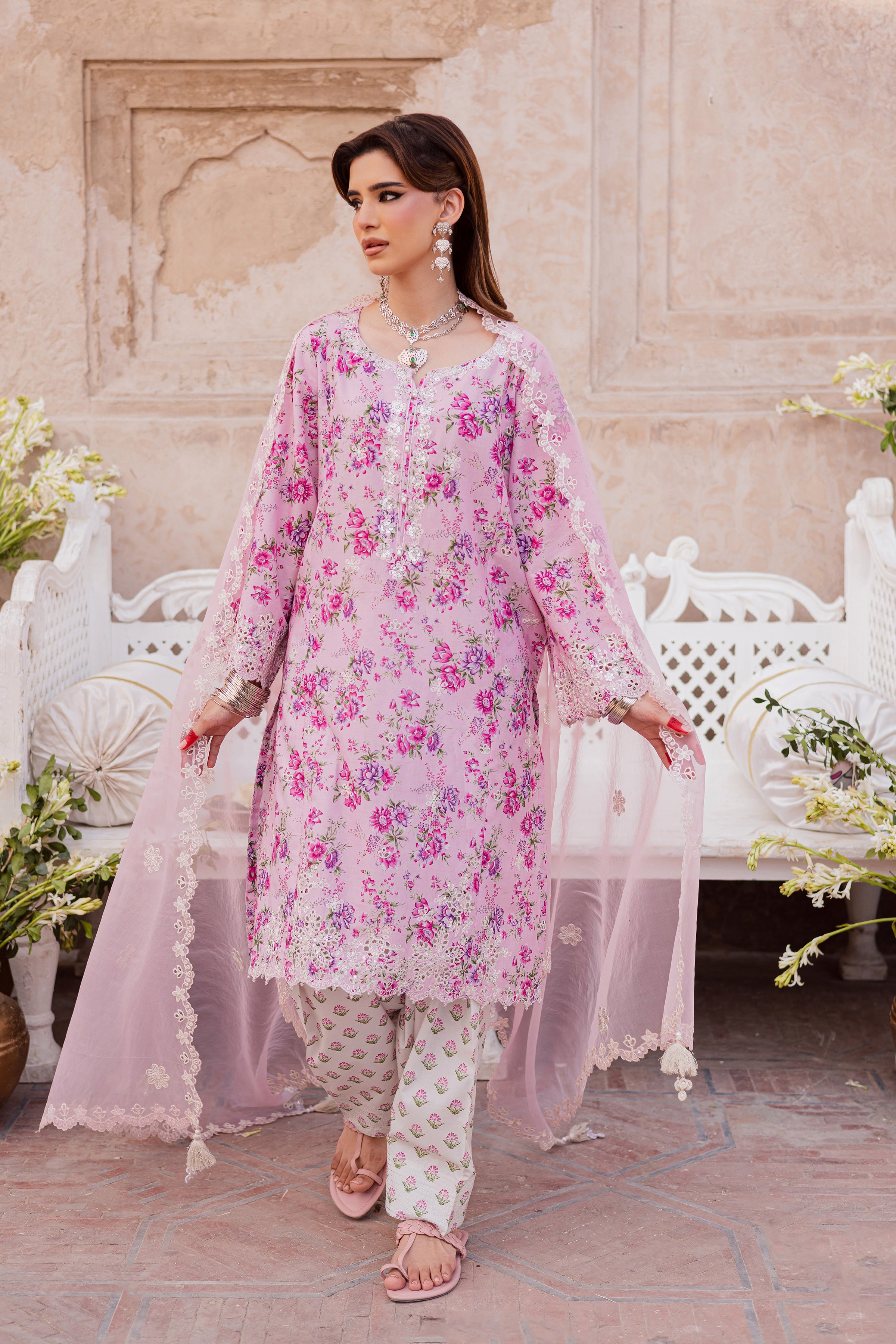 Ninh 3Pc - Festive Eid Prints BATIKEID2026 BATIK XS / Pink / Lawn-S / Pink / Lawn-M / Pink / Lawn-L / Pink / Lawn-XL / Pink / Lawn