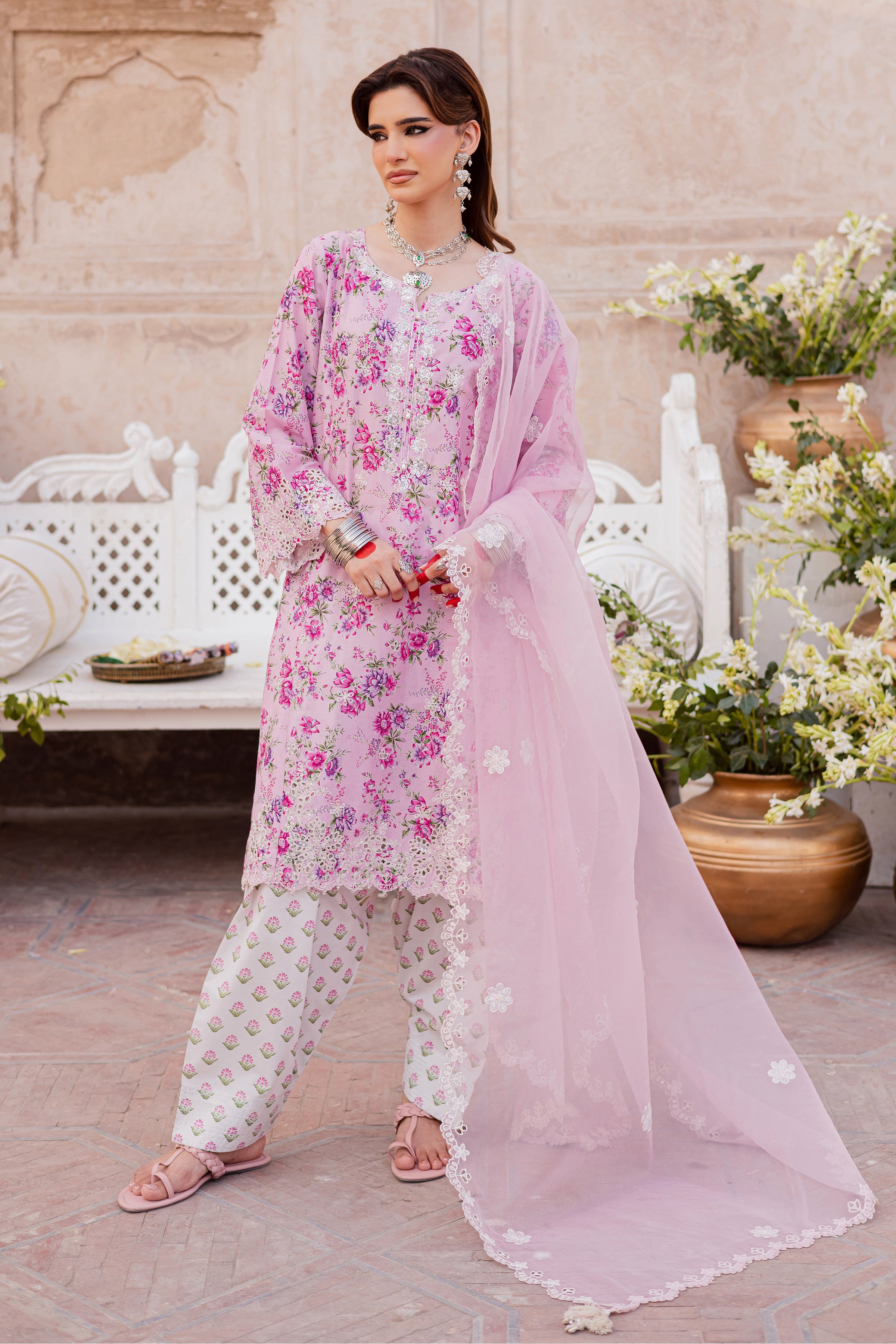 Ninh 3Pc - Festive Eid Prints BATIKEID2026 BATIK XS / Pink / Lawn-S / Pink / Lawn-M / Pink / Lawn-L / Pink / Lawn-XL / Pink / Lawn