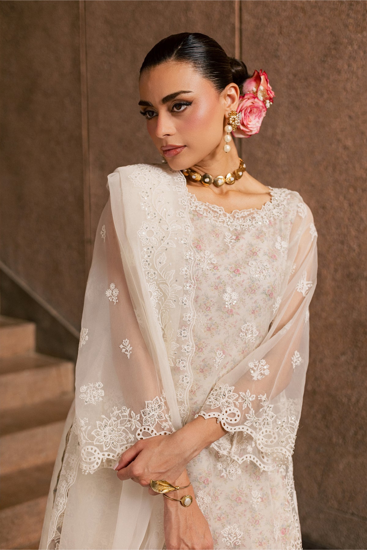 Niyah 3Pc - Festive Luxe Pret BATIKLUXESEP26 BATIK XS / Off White / Organza