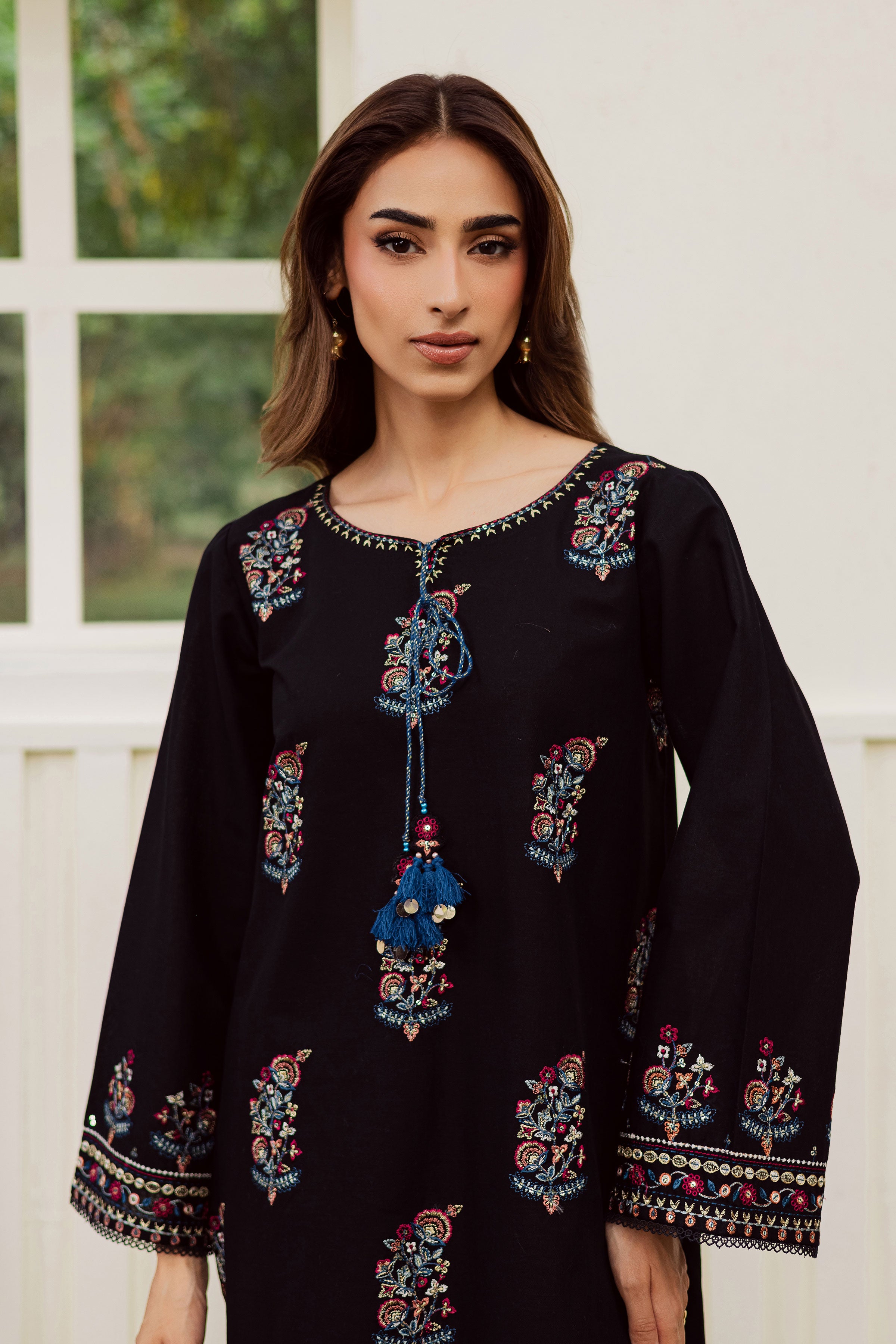Noir Stitch 2Pc - Embroidered Khaddar Dress BATIK WINTER PRET 2025 BATIK XS / Black / Khaddar-S / Black / Khaddar-M / Black / Khaddar-L / Black / Khaddar-XL / Black / Khaddar