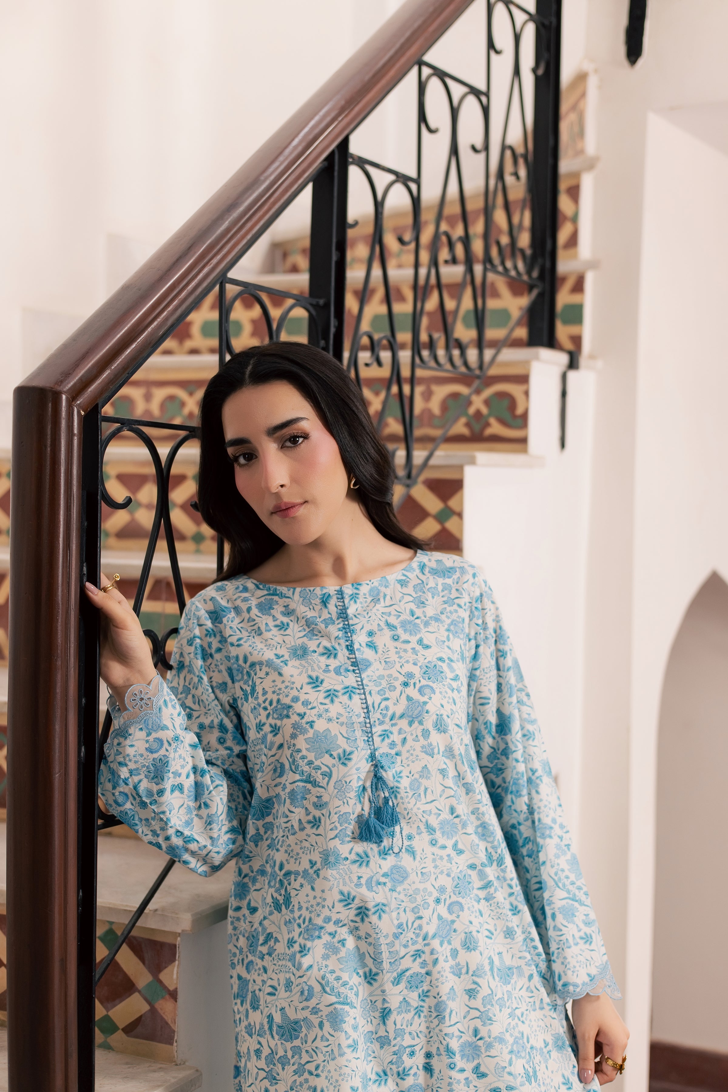 Nooran 2Pc - Printed Lawn Dress BATIKSS26 BATIK XS / Off White / Lawn-S / Off White / Lawn-M / Off White / Lawn-L / Off White / Lawn-XL / Off White / Lawn