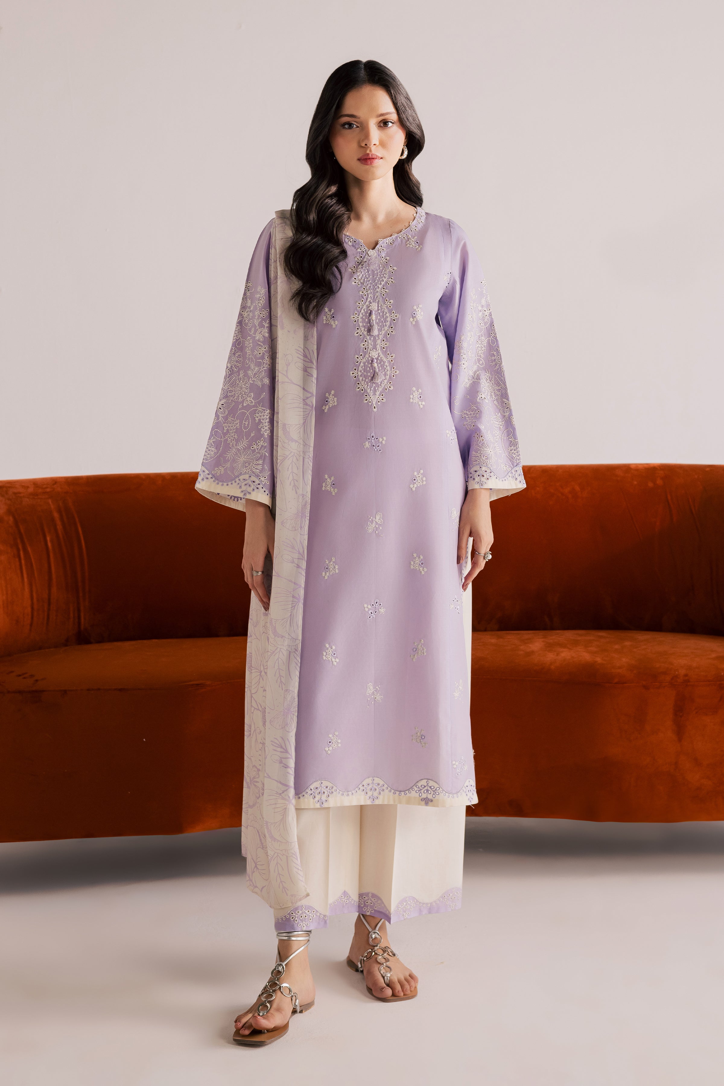 Norway 3Pc - Embroidered Lawn Dress EverydayEdit26 BATIK XS / Voila / Pima Lawn-S / Voila / Pima Lawn-M / Voila / Pima Lawn-L / Voila / Pima Lawn-XL / Voila / Pima Lawn