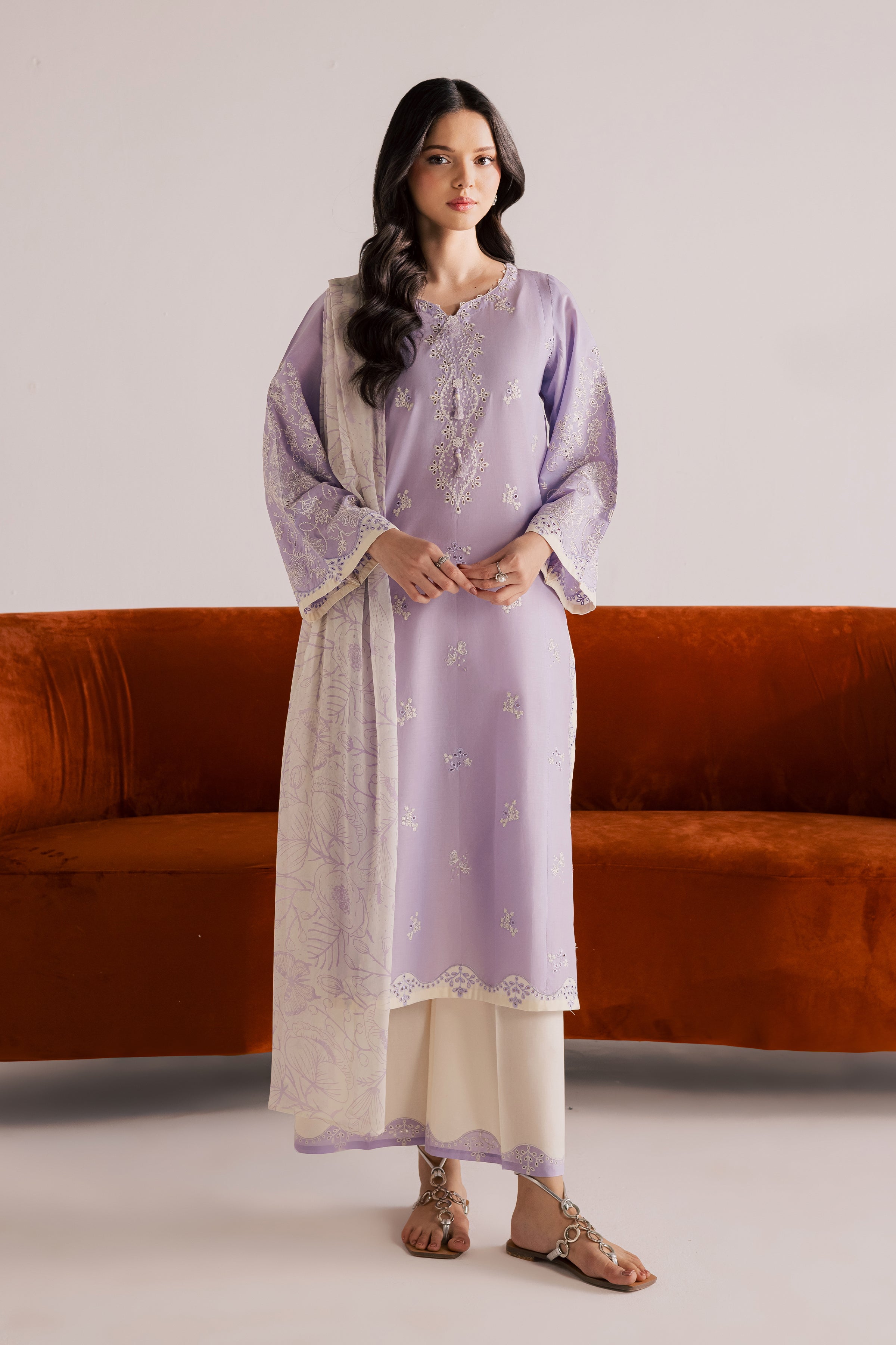 Norway 3Pc - Embroidered Lawn Dress EverydayEdit26 BATIK XS / Voila / Pima Lawn-S / Voila / Pima Lawn-M / Voila / Pima Lawn-L / Voila / Pima Lawn-XL / Voila / Pima Lawn