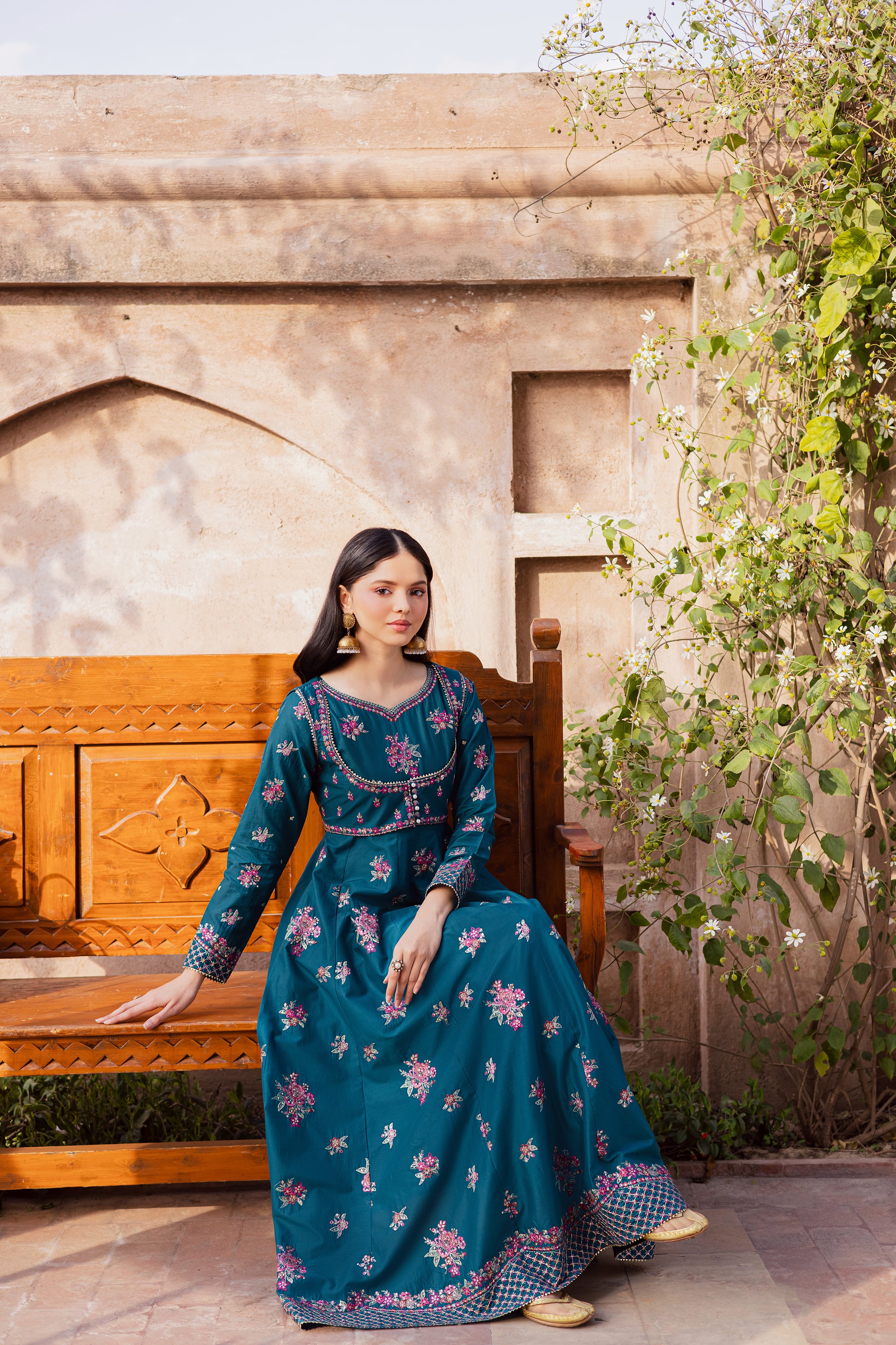 Orla 2Pc - Festive Embroidered Lawn BATIKEID2026 BATIK XS / Zinc Blue / Pima Lawn-S / Zinc Blue / Pima Lawn-M / Zinc Blue / Pima Lawn-L / Zinc Blue / Pima Lawn-XL / Zinc Blue / Pima Lawn